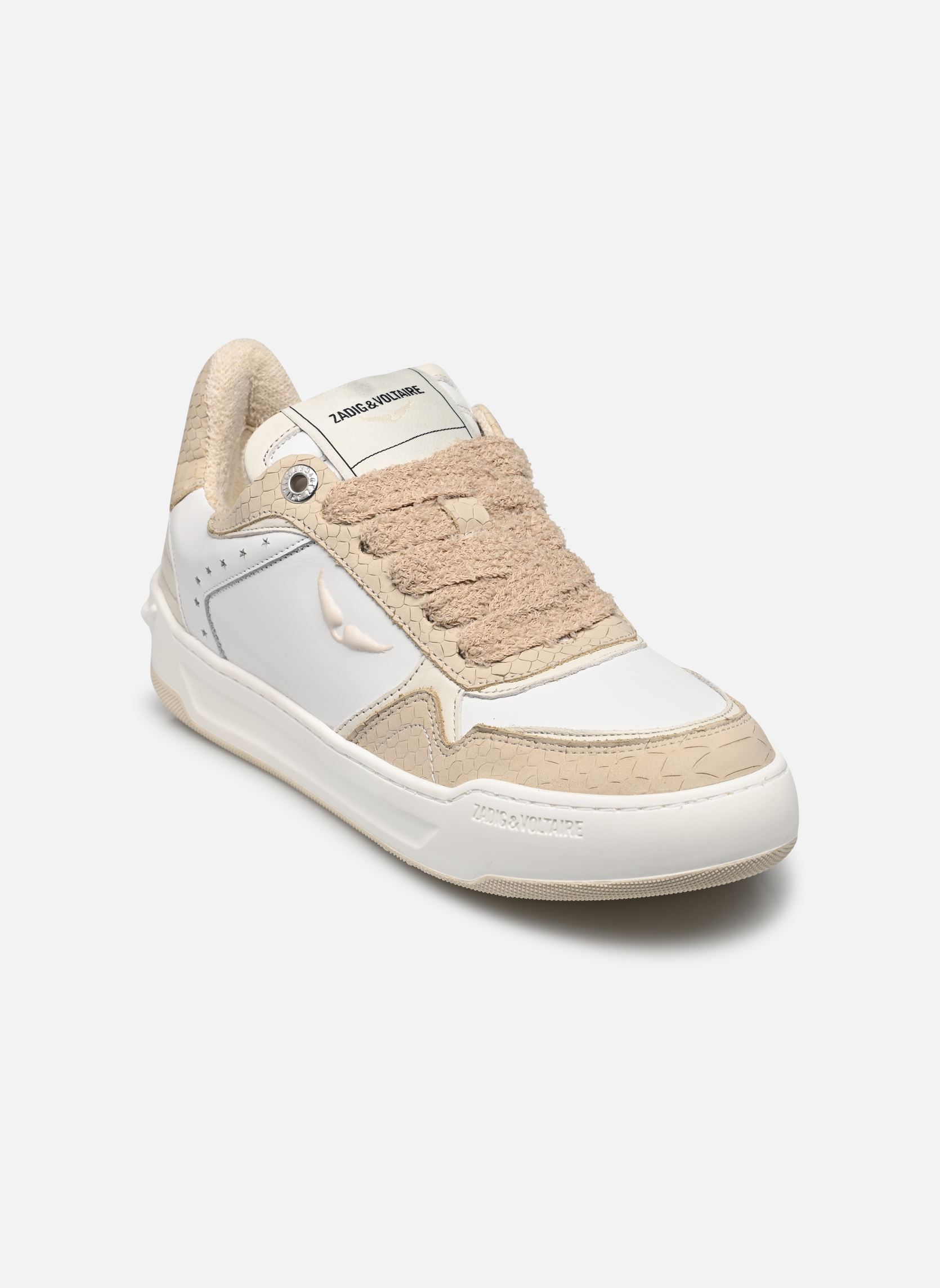 Lage sneakers Wings Leather Mix dames wit Zadig & Voltaire Lage sneakers Wings Leather Mix dames wit Ice