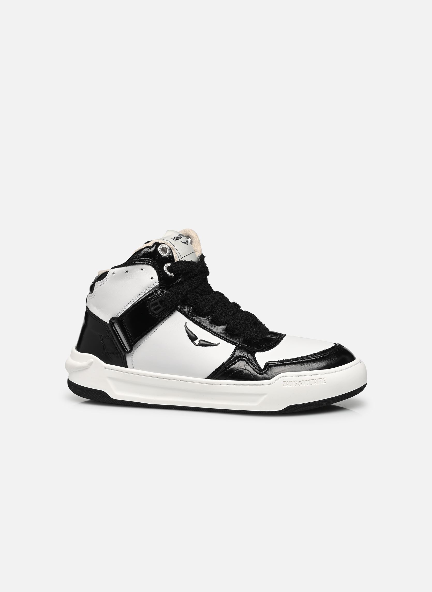 Sneakers basse High Wings Leather Mix donna nero Zadig & Voltaire Sneakers basse High Wings Leather Mix donna nero Noir