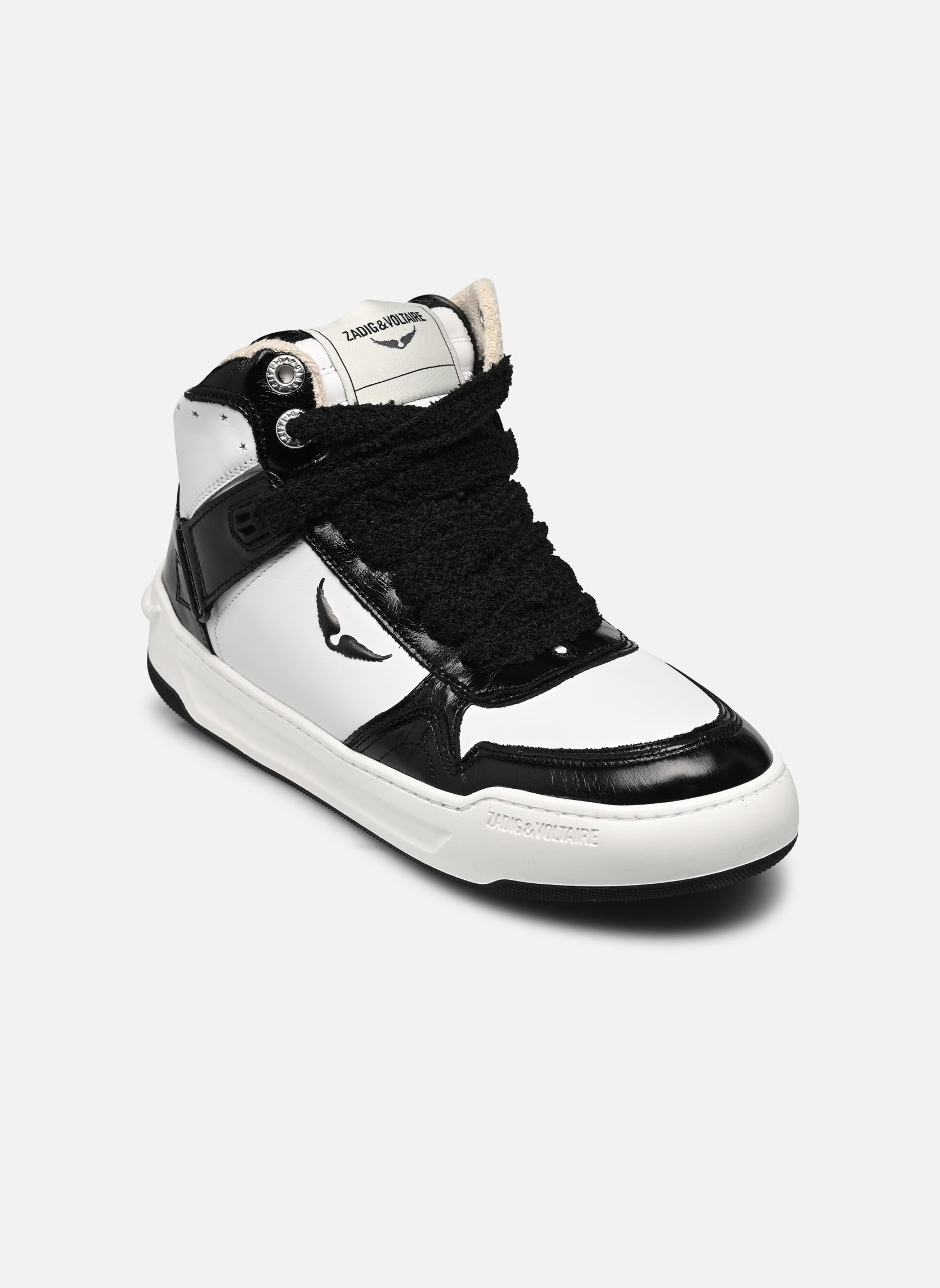 Sneakers basse High Wings Leather Mix donna nero Zadig & Voltaire Sneakers basse High Wings Leather Mix donna nero Noir