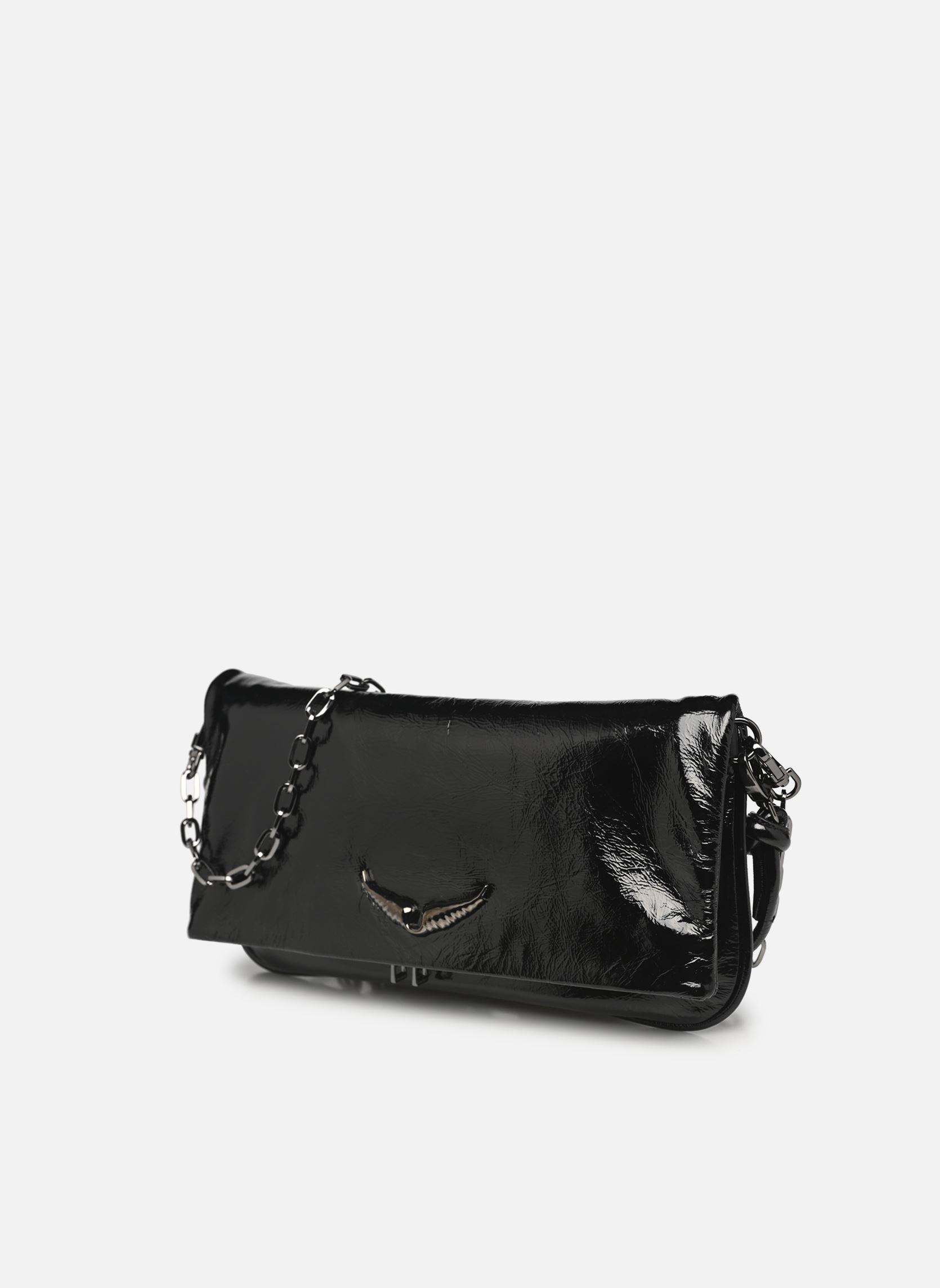 Umhängetaschen Rock Eternal Creased Patent damen schwarz Zadig & Voltaire Umhängetaschen Rock Eternal Creased Patent damen schwarz NOIR