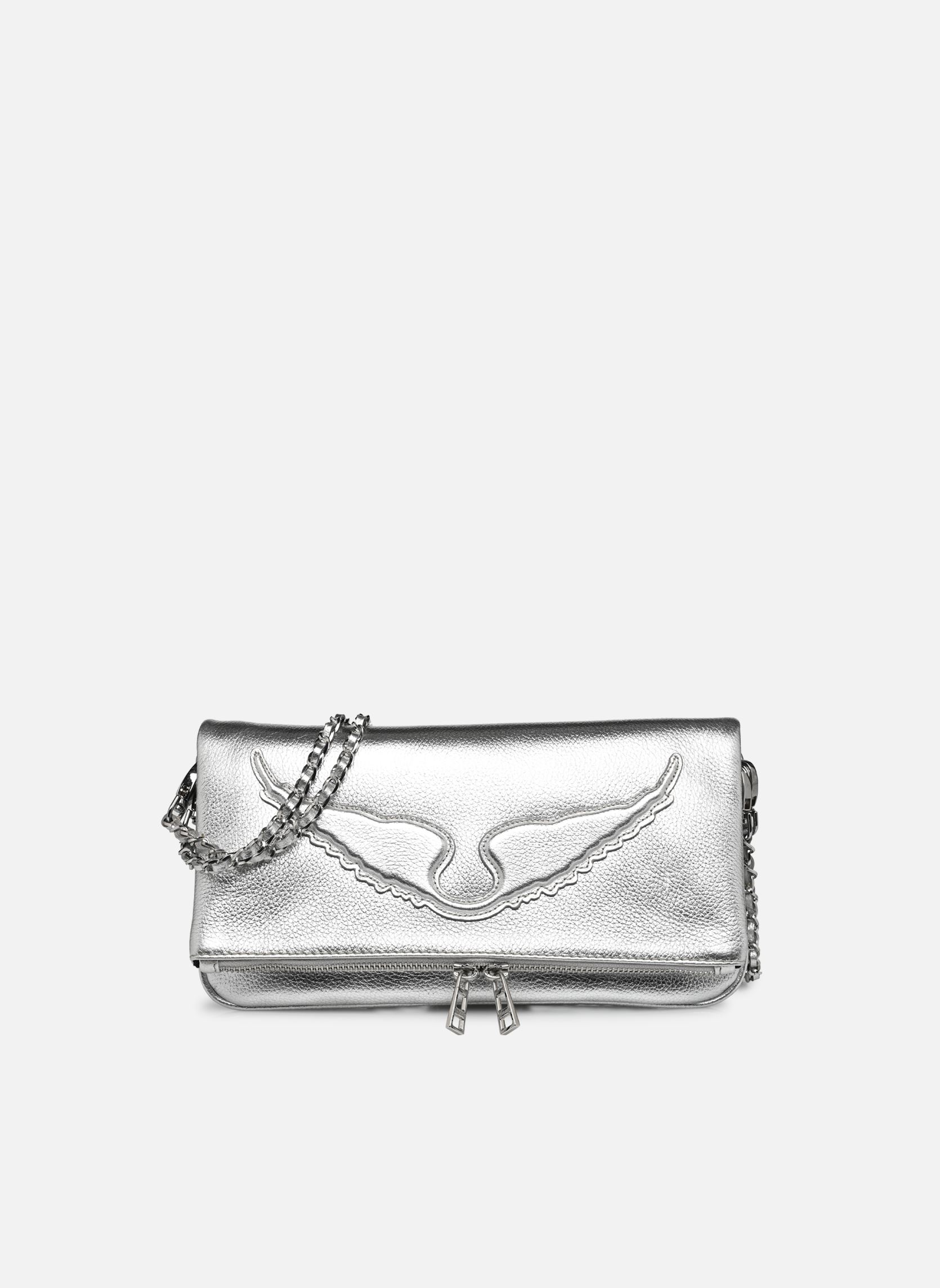 Sacs bandoulière Rock Wings Metallic Grained Le femme argent Zadig & Voltaire Sacs bandoulière Rock Wings Metallic Grained Le femme argent SILVER
