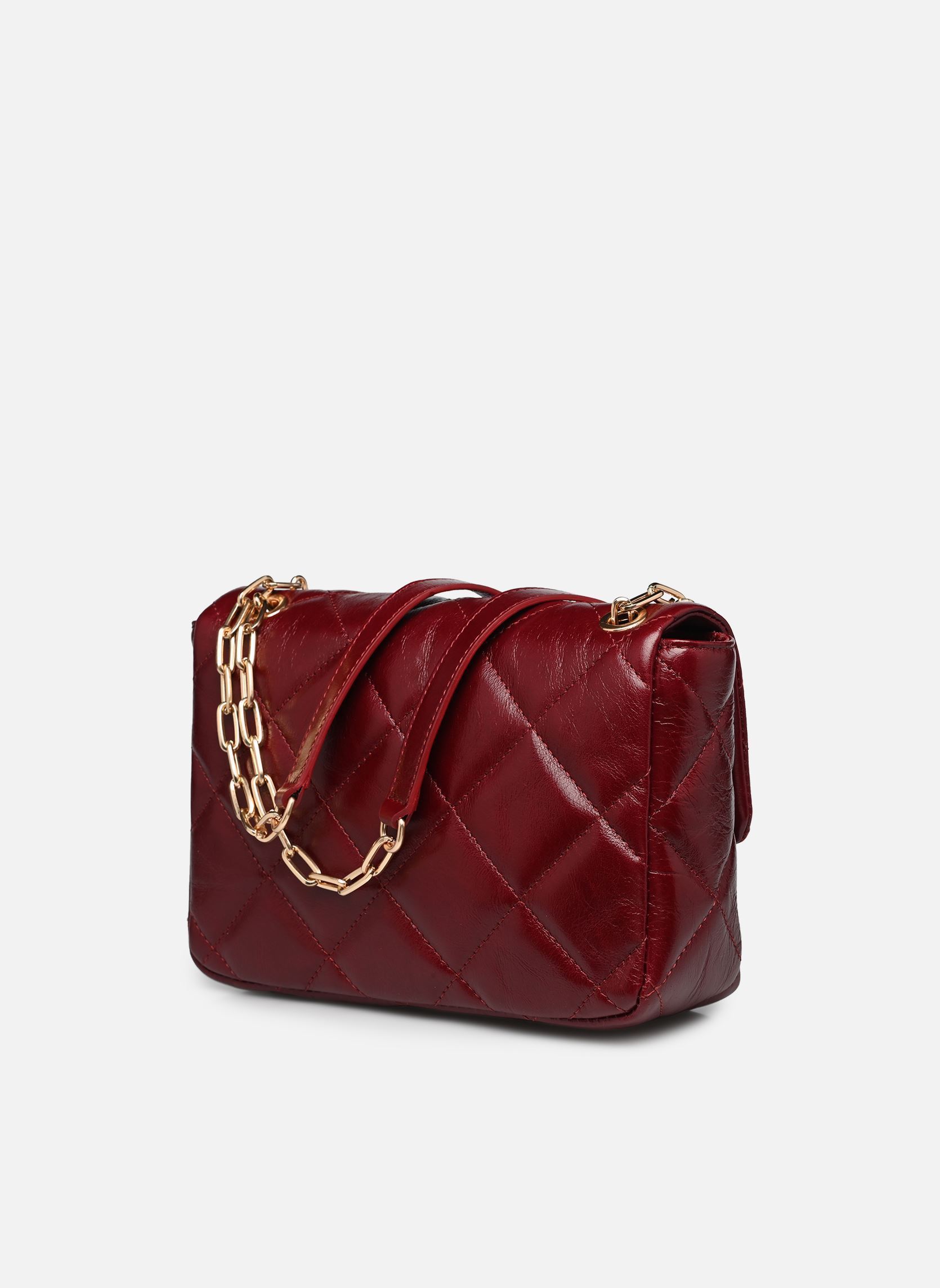 Schoudertassen Grand Moon Matelasse En Cuir Craquele dames bordeaux Vanessa Bruno Schoudertassen Grand Moon Matelasse En Cuir Craquele dames bordeaux CERISE