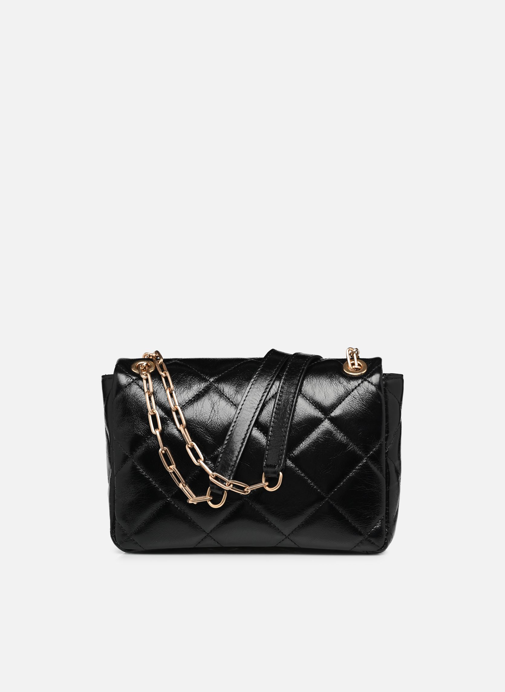 Bandolera Grand Moon Matelasse En Cuir Craquele mujer negro Vanessa Bruno Bandolera Grand Moon Matelasse En Cuir Craquele mujer negro NOIR