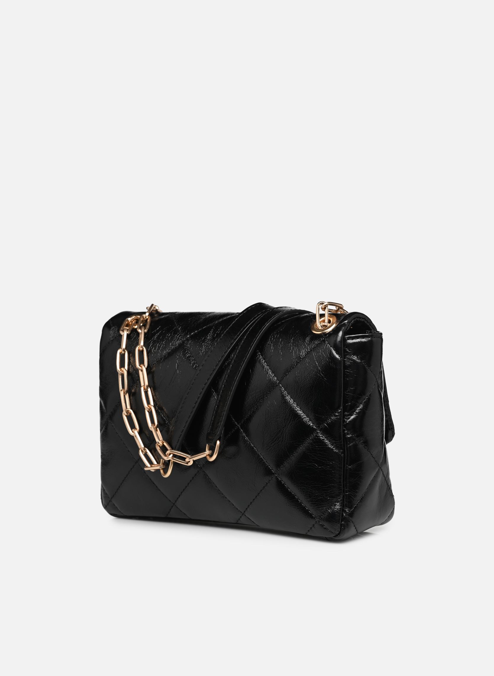 Bandolera Grand Moon Matelasse En Cuir Craquele mujer negro Vanessa Bruno Bandolera Grand Moon Matelasse En Cuir Craquele mujer negro NOIR