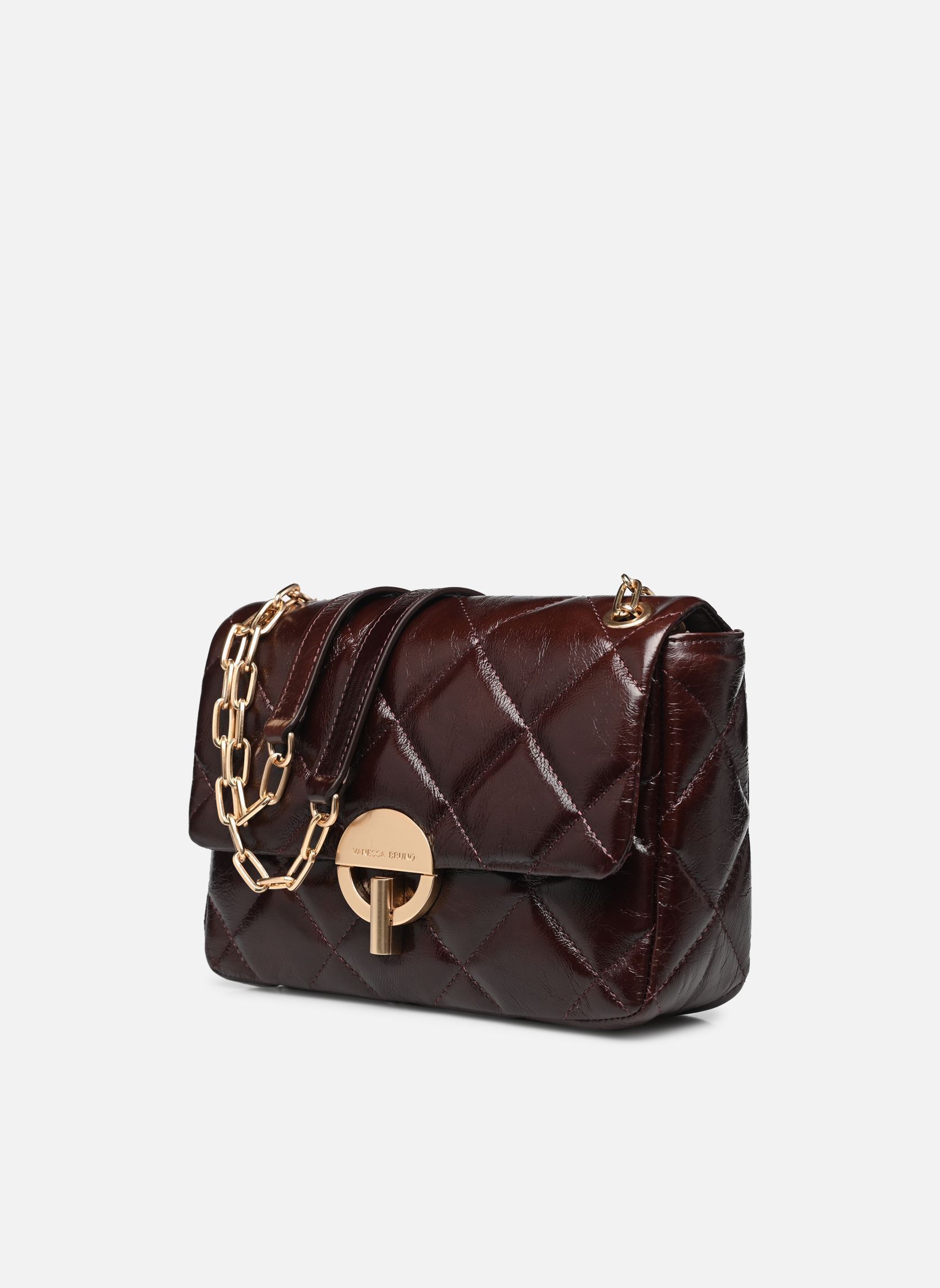 Schoudertassen Grand Moon Matelasse En Cuir Craquele dames bruin Vanessa Bruno Schoudertassen Grand Moon Matelasse En Cuir Craquele dames bruin CHOCOLAT