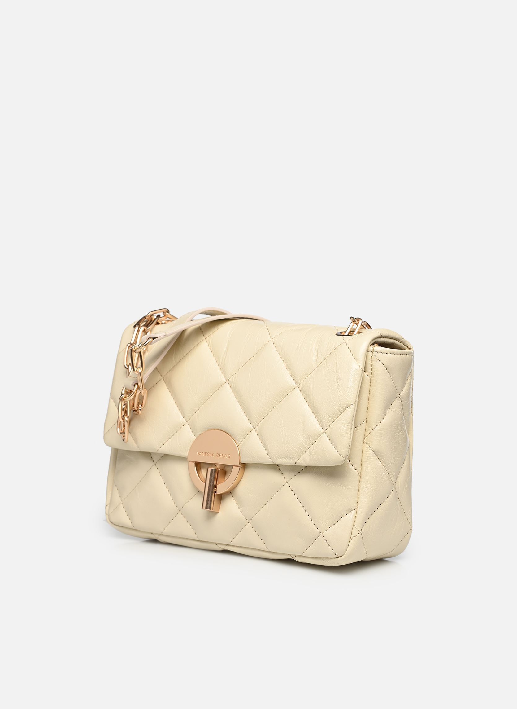 Schoudertassen Grand Moon Matelasse En Cuir Craquele dames beige Vanessa Bruno Schoudertassen Grand Moon Matelasse En Cuir Craquele dames beige FICELLE