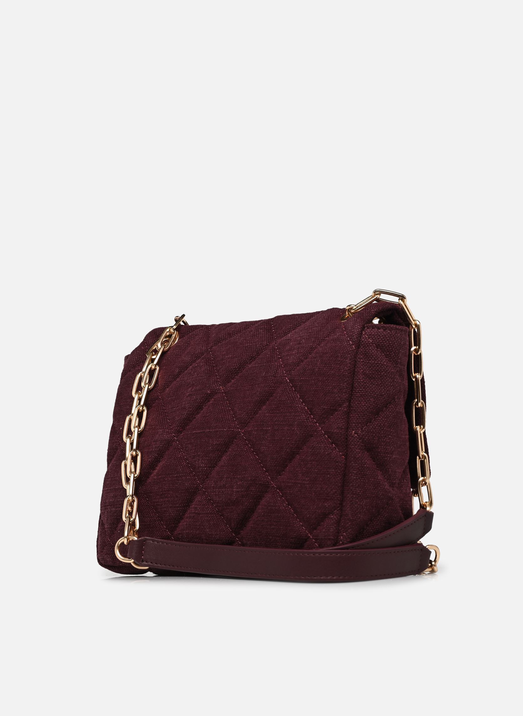 Sacs bandoulière Grand Moon En Lin Denim femme bordeaux Vanessa Bruno Sacs bandoulière Grand Moon En Lin Denim femme bordeaux AUBERGINE