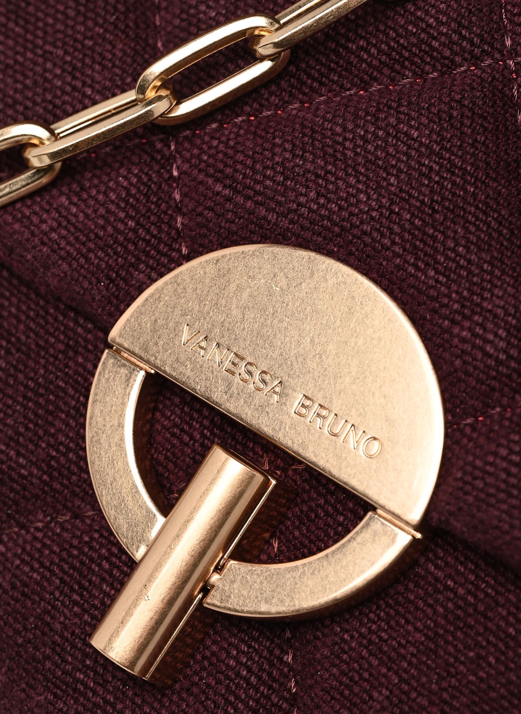 Sacs bandoulière Grand Moon En Lin Denim femme bordeaux Vanessa Bruno Sacs bandoulière Grand Moon En Lin Denim femme bordeaux AUBERGINE