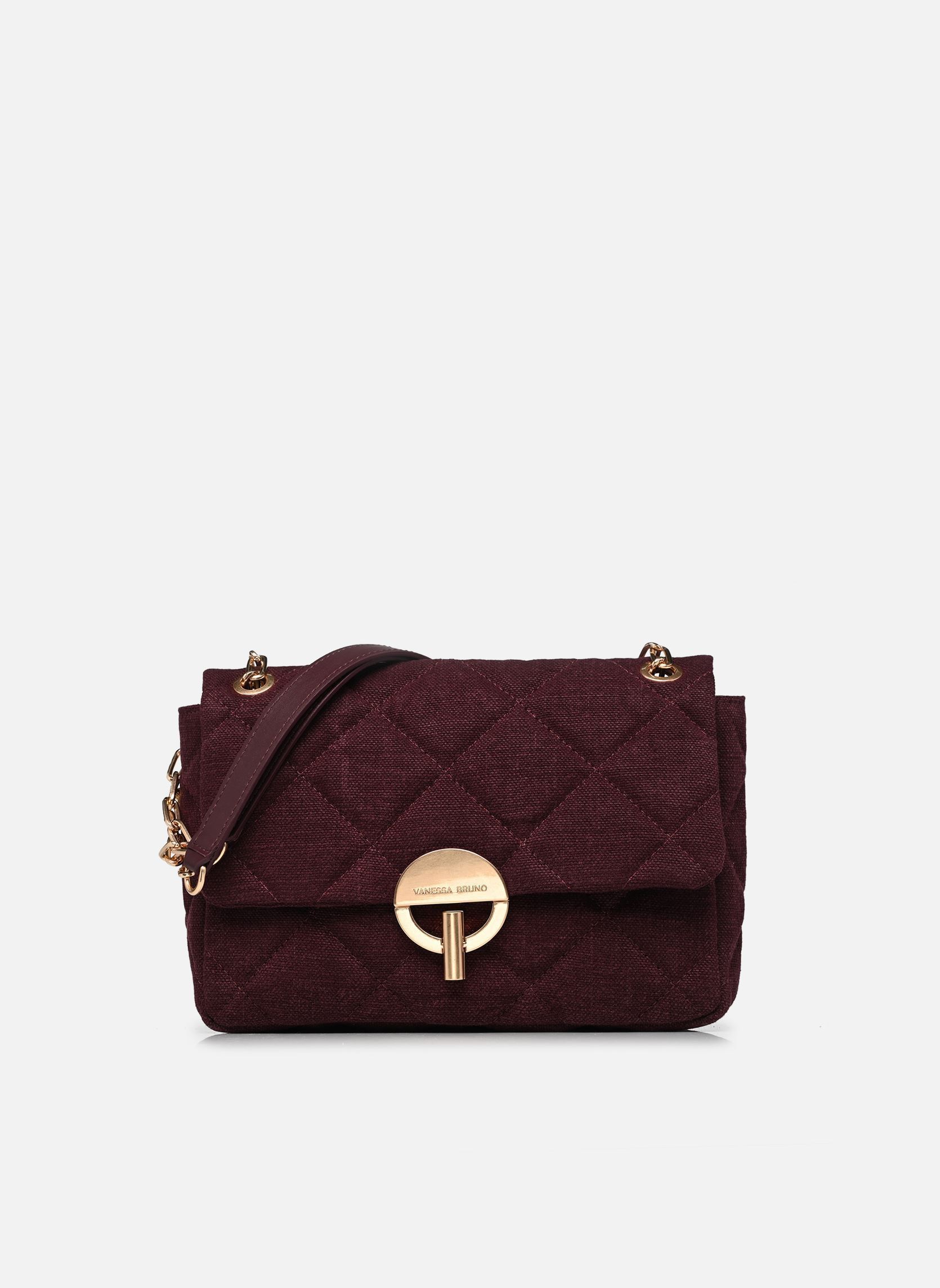 Sacs bandoulière Grand Moon En Lin Denim femme bordeaux Vanessa Bruno Sacs bandoulière Grand Moon En Lin Denim femme bordeaux AUBERGINE
