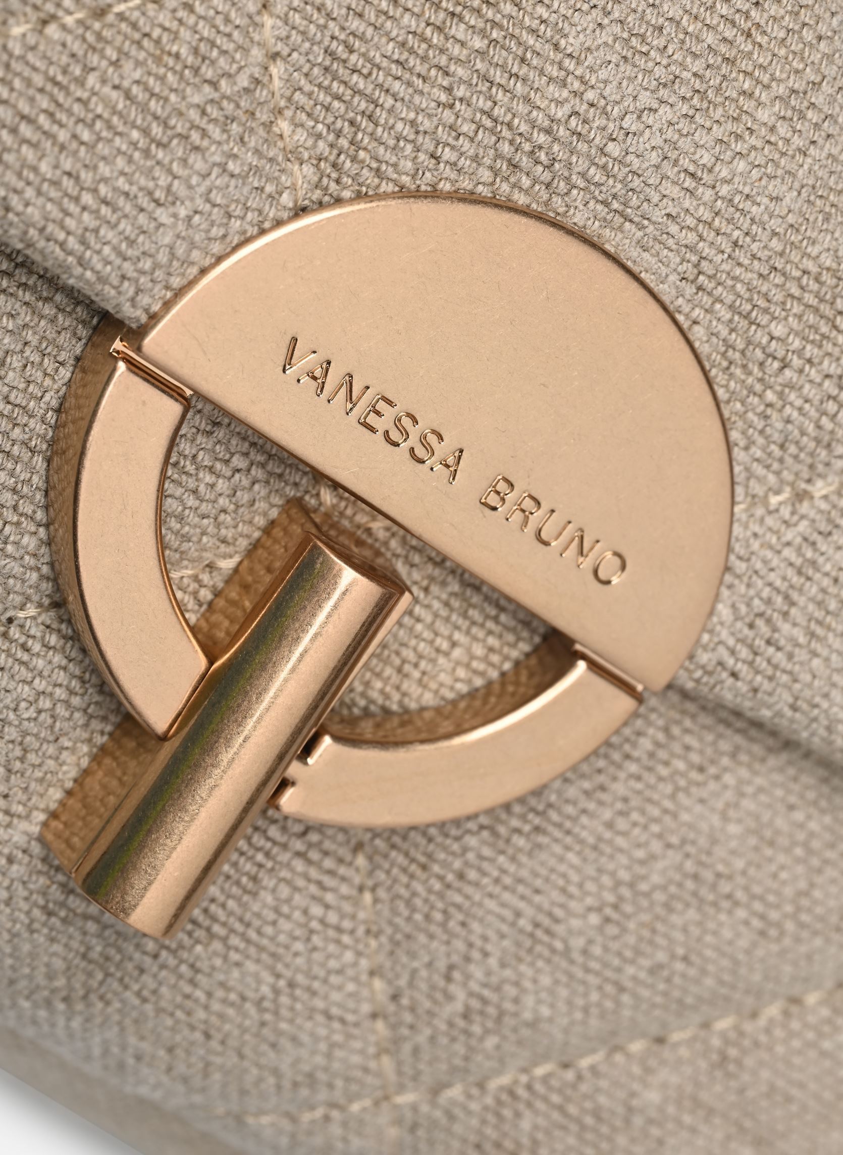 Schoudertassen Grand Moon En Lin Denim dames beige Vanessa Bruno Schoudertassen Grand Moon En Lin Denim dames beige SABLE