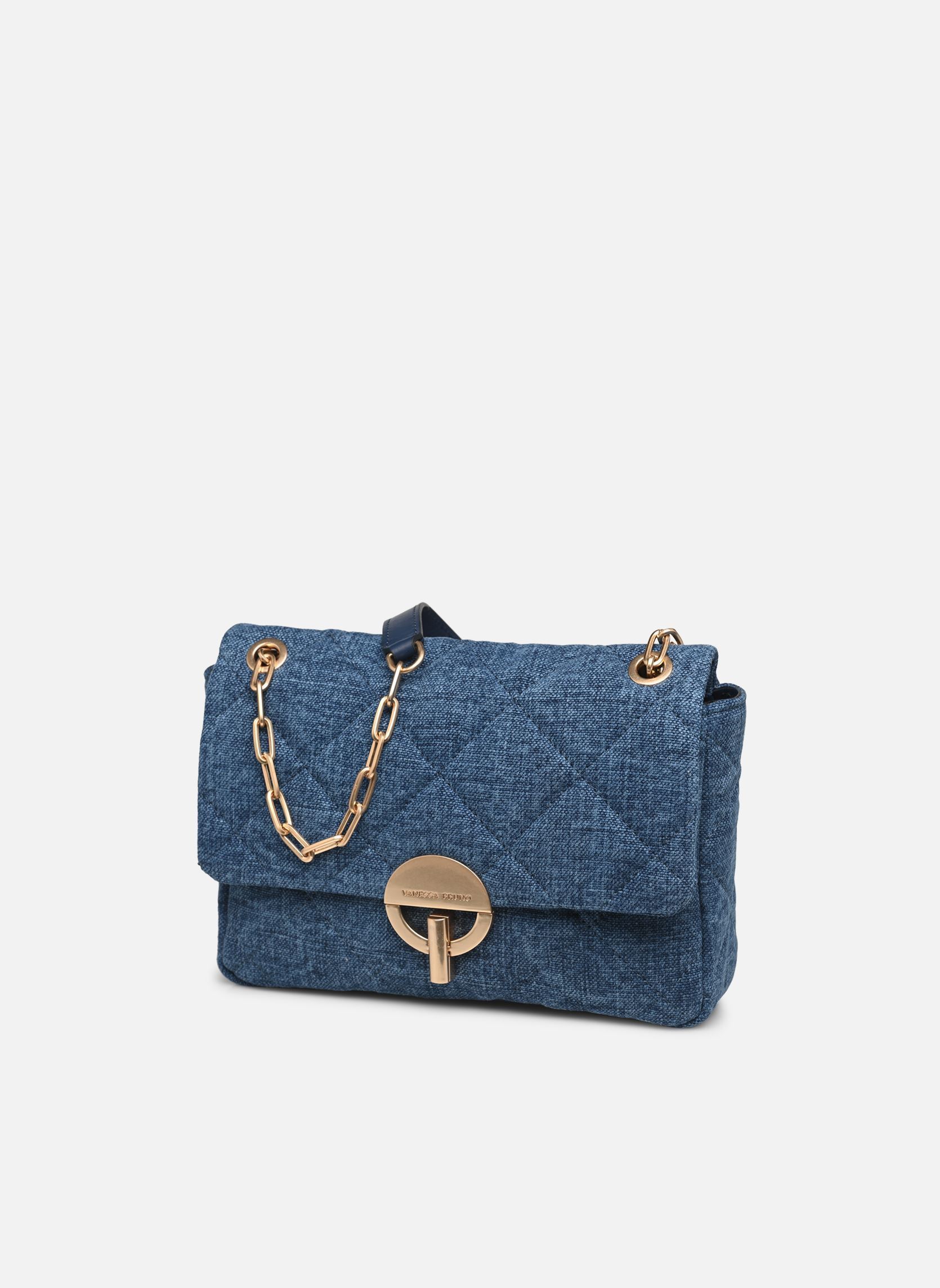 Umhängetaschen Grand Moon En Lin Denim damen blau Vanessa Bruno Umhängetaschen Grand Moon En Lin Denim damen blau INDIGO