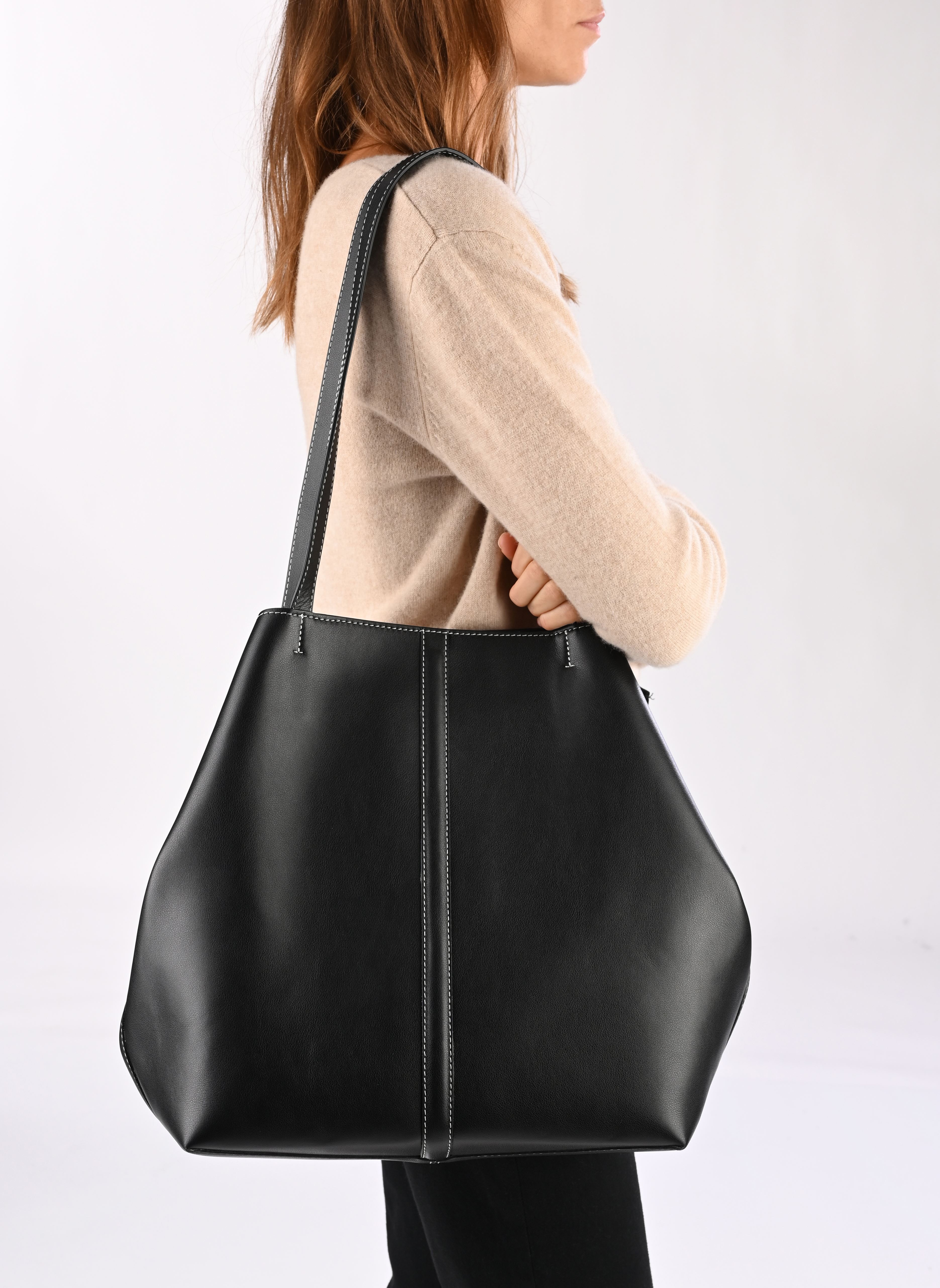 Grote winkelzak Tote Bag Gm dames zwart Vanessa Bruno Grote winkelzak Tote Bag Gm dames zwart Noir