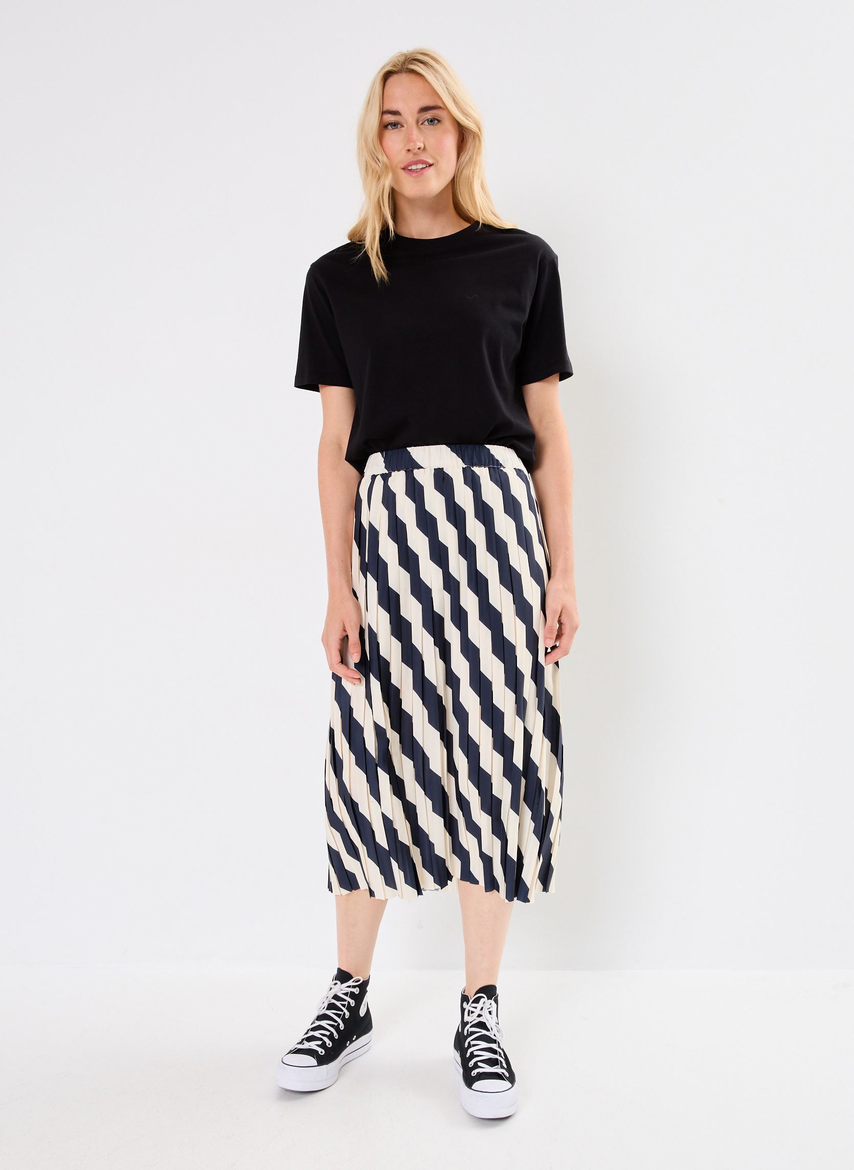 Y.A.S Midi-Röcke YASANALISE HW MIDI PLISSÉ SKIRT - D2D damen blau ...