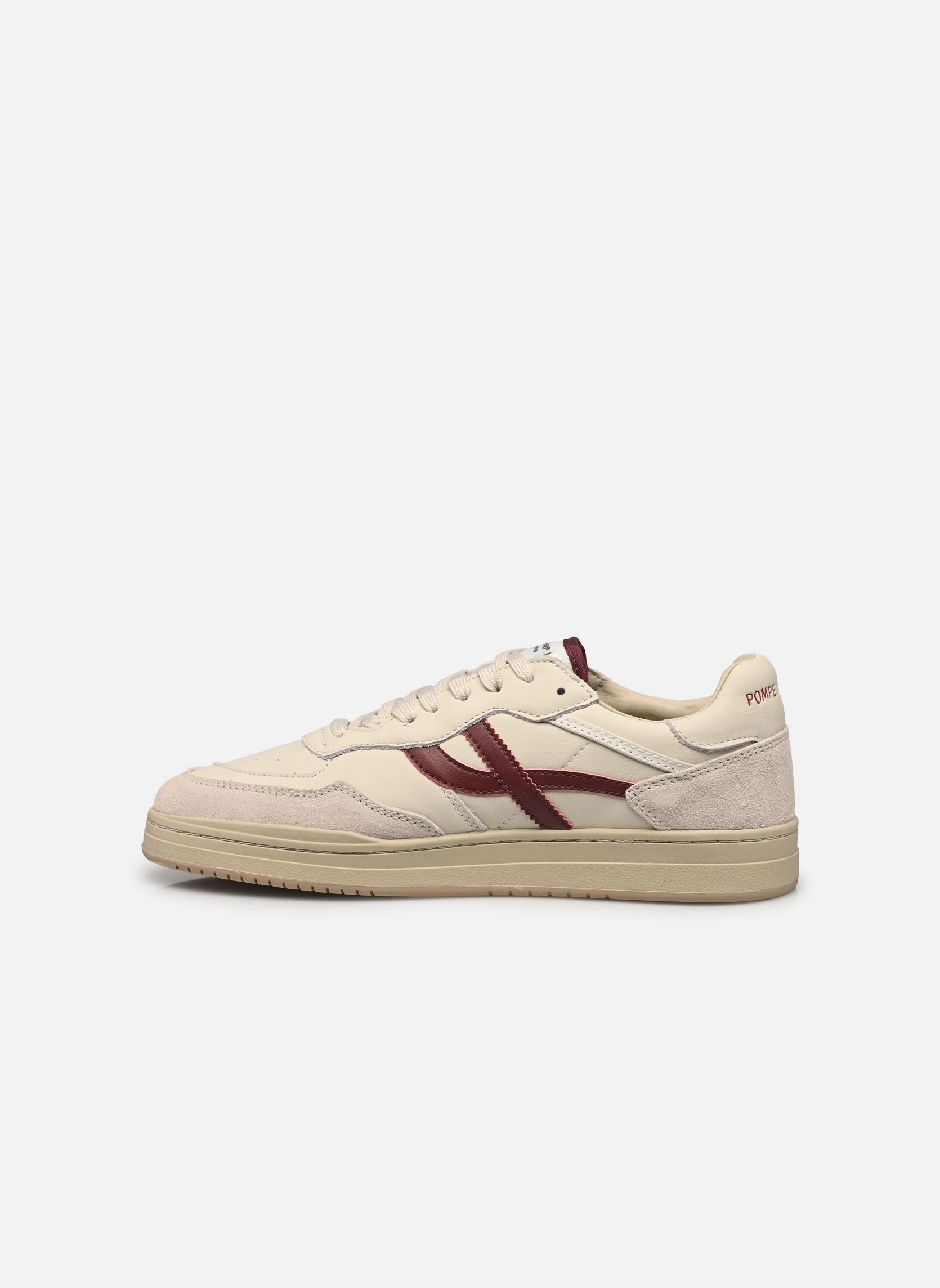 Baskets basses ELAN PIPPA LEATHER M homme blanc Pompeii Baskets basses ELAN PIPPA LEATHER M homme blanc ECRU BURGUNDY