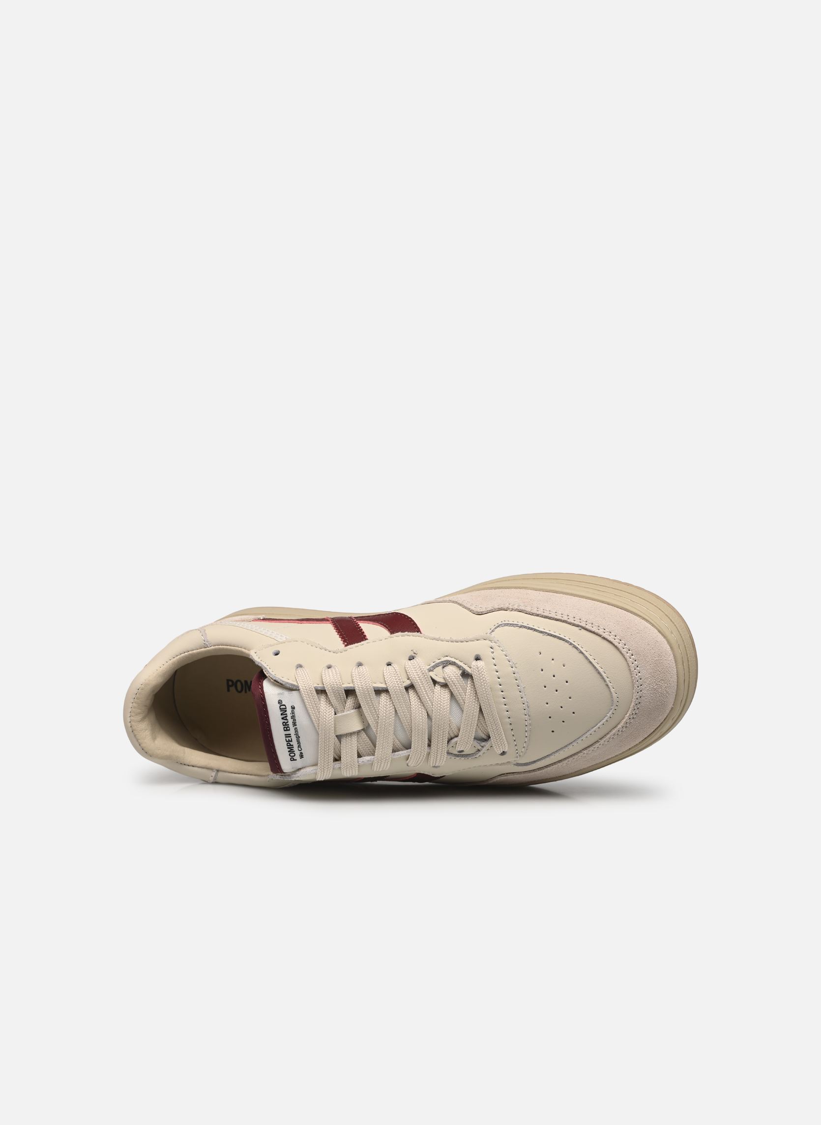 Baskets basses ELAN PIPPA LEATHER M homme blanc Pompeii Baskets basses ELAN PIPPA LEATHER M homme blanc ECRU BURGUNDY