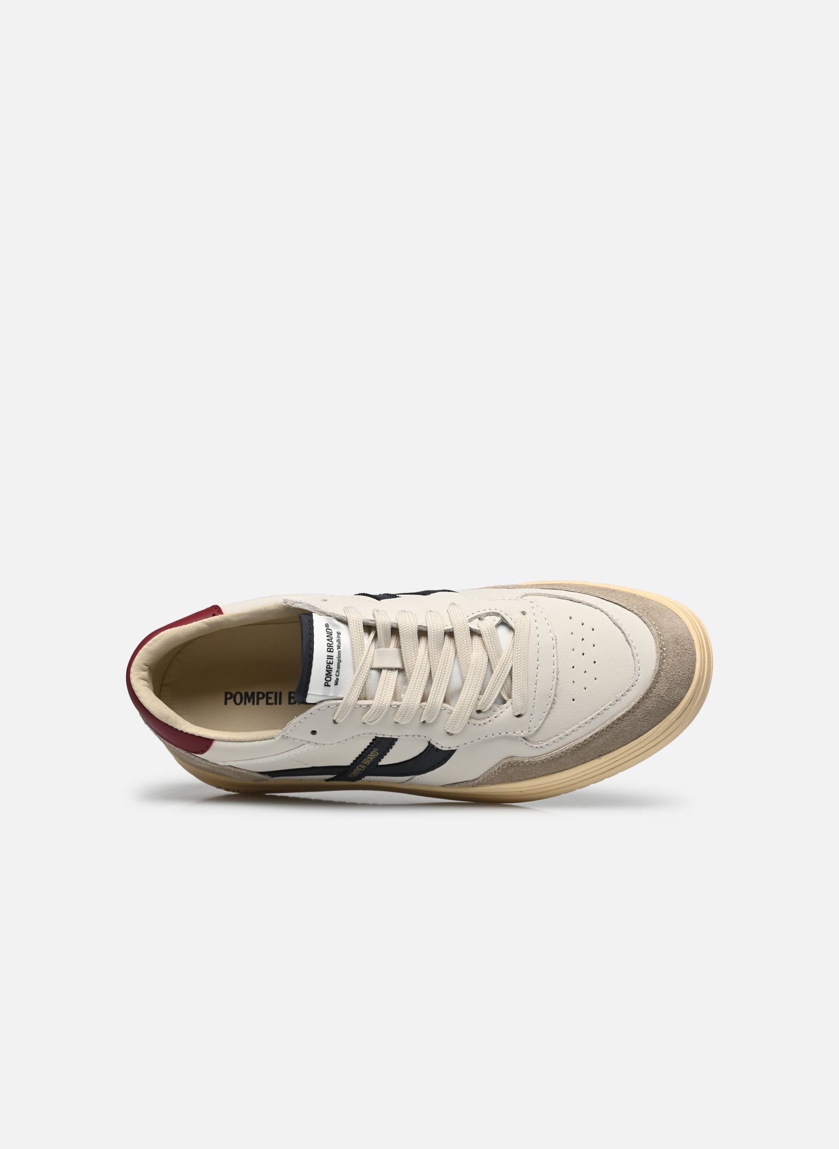Lage sneakers ELAN PIPPA LEATHER M heren meerkleurig Pompeii Lage sneakers ELAN PIPPA LEATHER M heren meerkleurig ECRU NAVY CHERRY