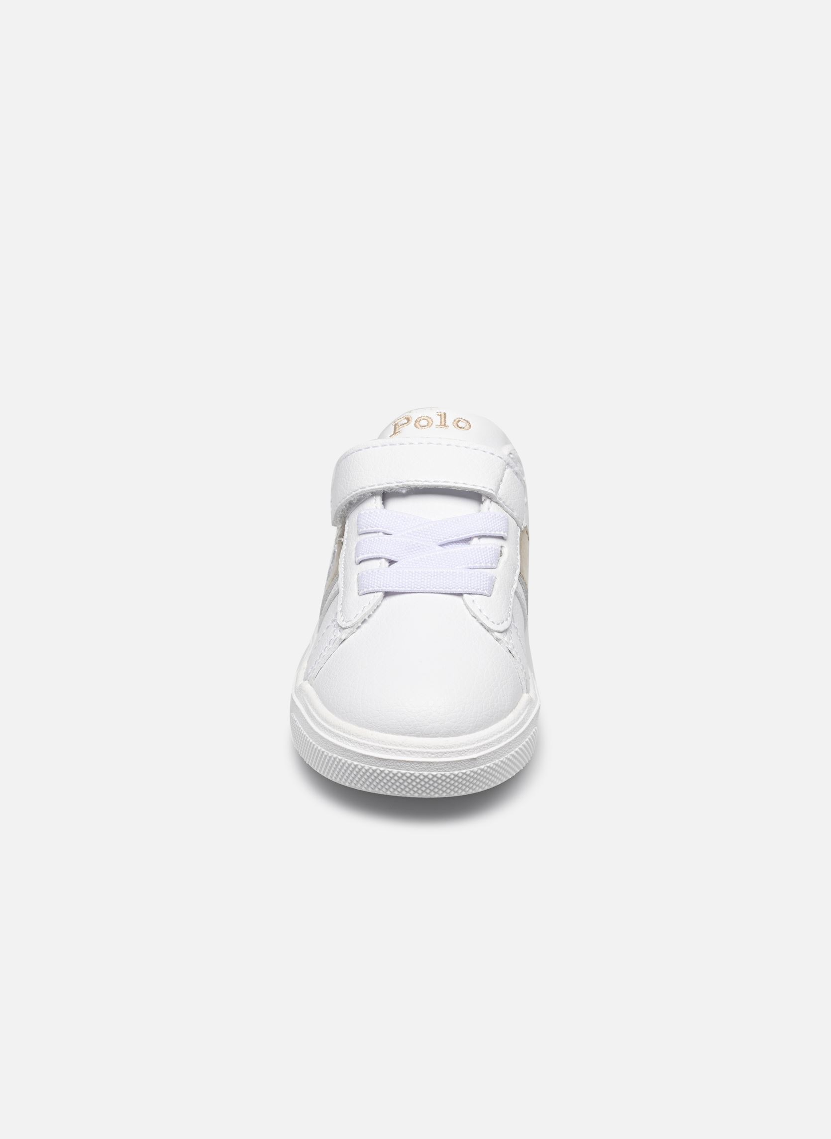 Baskets basses Frazier Ps fille blanc Polo Ralph Lauren Baskets basses Frazier Ps fille blanc T-'WHITE / GOLD TUMBLED