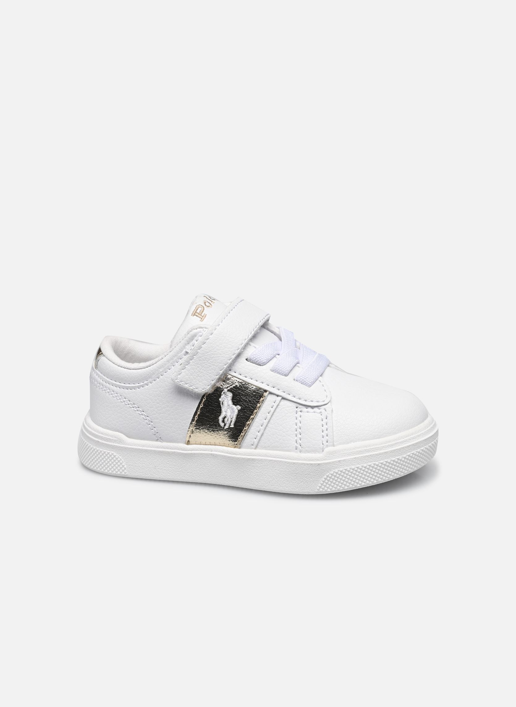 Baskets basses Frazier Ps fille blanc Polo Ralph Lauren Baskets basses Frazier Ps fille blanc T-'WHITE / GOLD TUMBLED