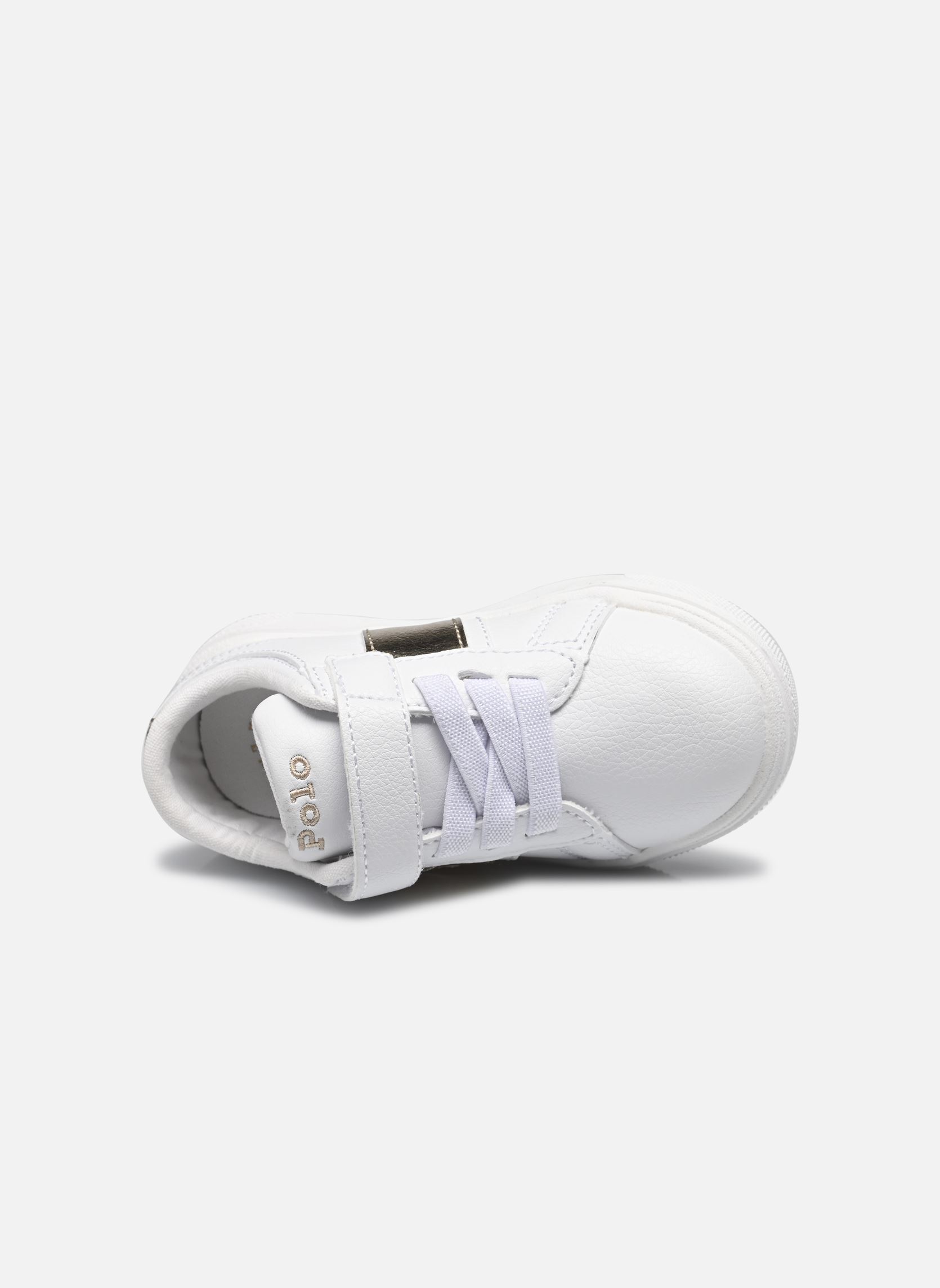 Baskets basses Frazier Ps fille blanc Polo Ralph Lauren Baskets basses Frazier Ps fille blanc T-'WHITE / GOLD TUMBLED