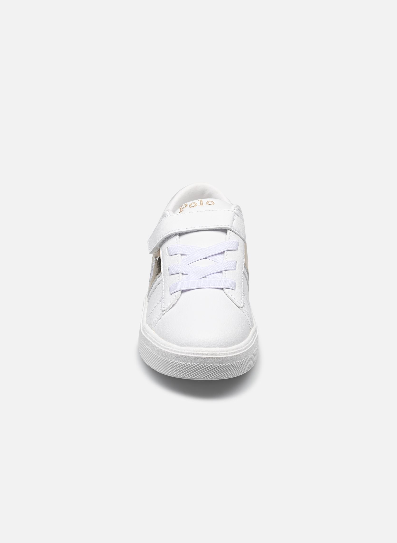 Baskets basses Frazier Ps fille blanc Polo Ralph Lauren Baskets basses Frazier Ps fille blanc C-'WHITE / GOLD TUMBLED