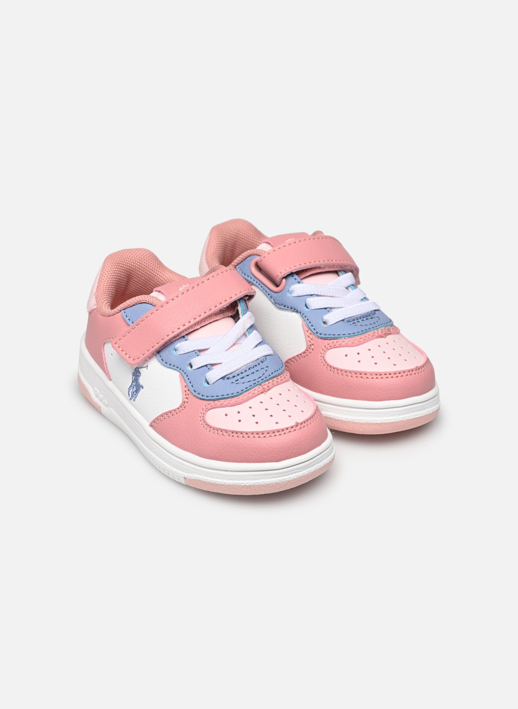 Baskets basses Masters Court Ps fille rose Polo Ralph Lauren Baskets basses Masters Court Ps fille rose ROSE TAN/LT BLUE/WHITE MULTI
