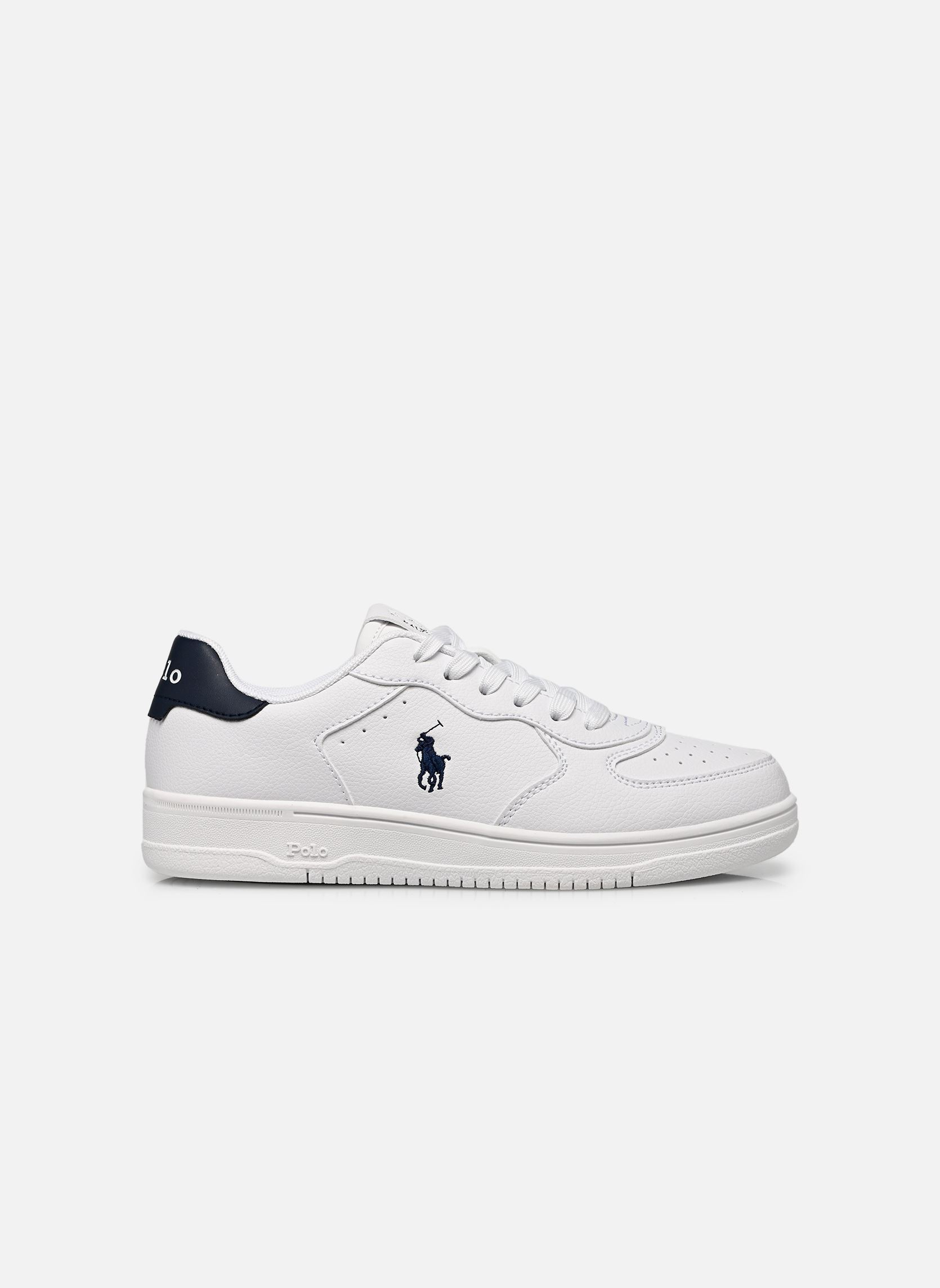 Niedrige Sneaker MASTERS COURT jungen weiß Polo Ralph Lauren Niedrige Sneaker MASTERS COURT jungen weiß WHITE TUMBLED/NAVY W/ NAVY PP