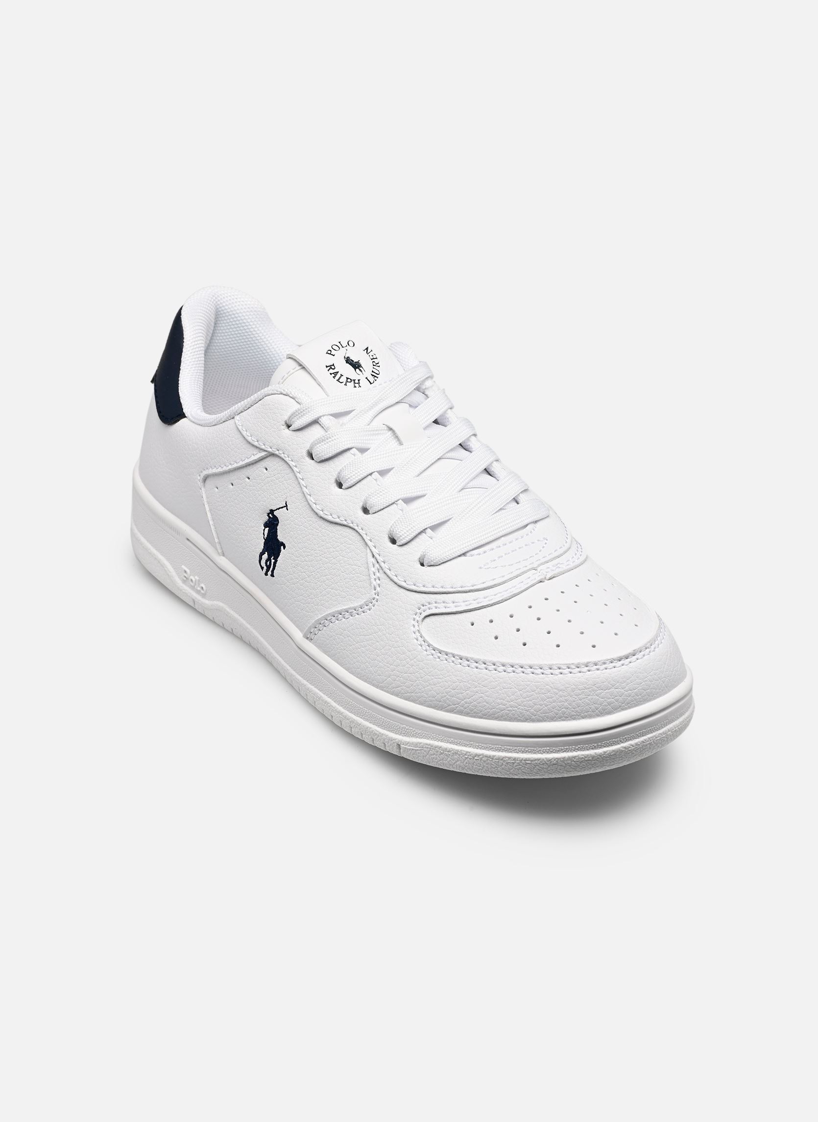 Niedrige Sneaker MASTERS COURT jungen weiß Polo Ralph Lauren Niedrige Sneaker MASTERS COURT jungen weiß WHITE TUMBLED/NAVY W/ NAVY PP