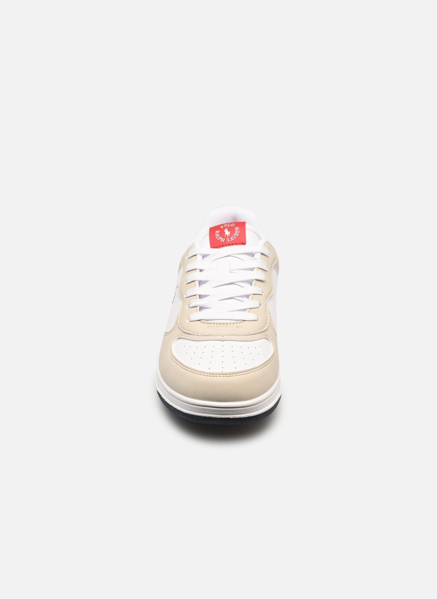 Niedrige Sneaker Masters Court jungen weiß Polo Ralph Lauren Niedrige Sneaker Masters Court jungen weiß WHITE TUMBLED/GREY MICRO/NAVY