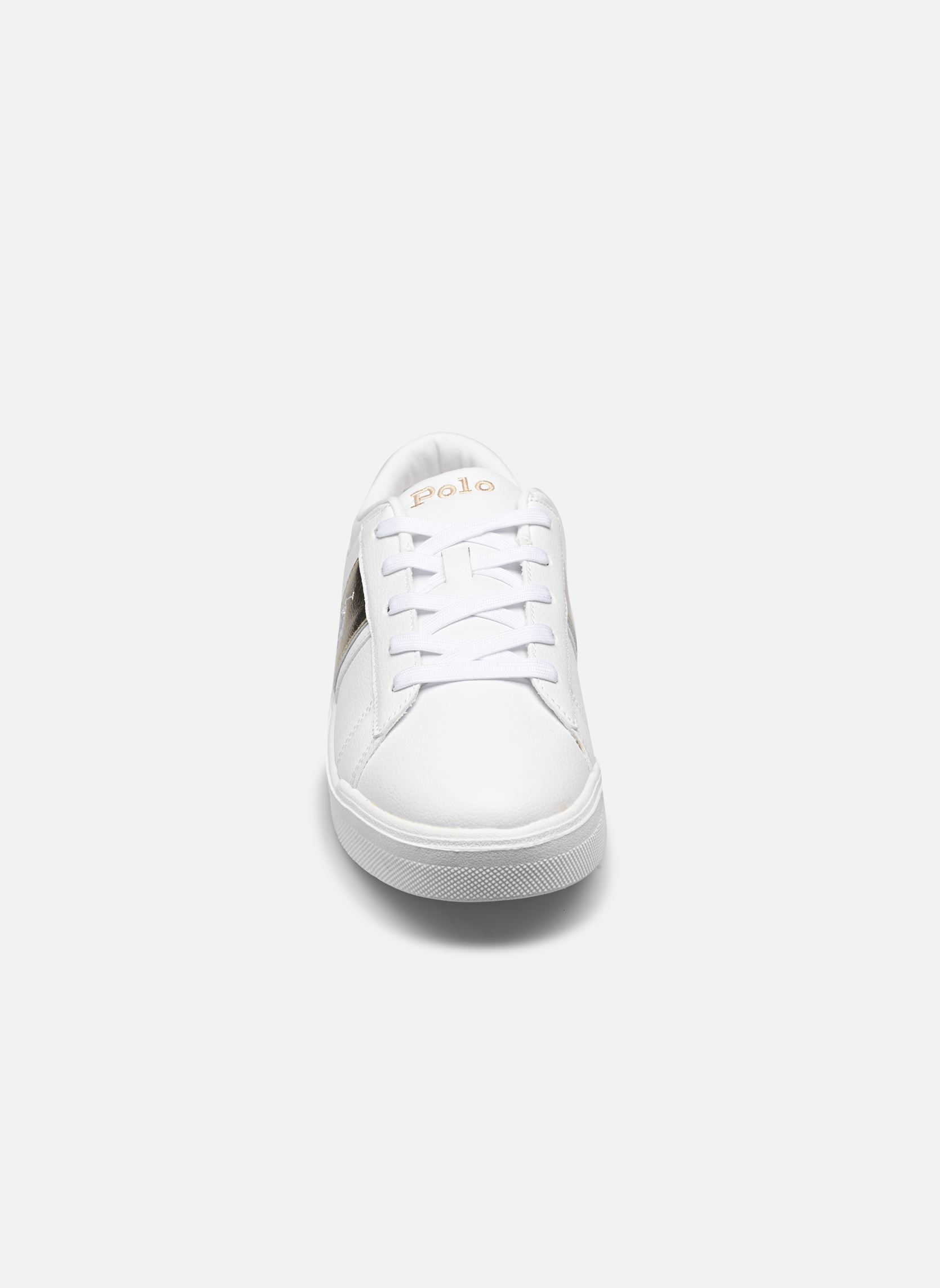 Baskets basses Frazier fille blanc Polo Ralph Lauren Baskets basses Frazier fille blanc J-'WHITE / GOLD TUMBLED