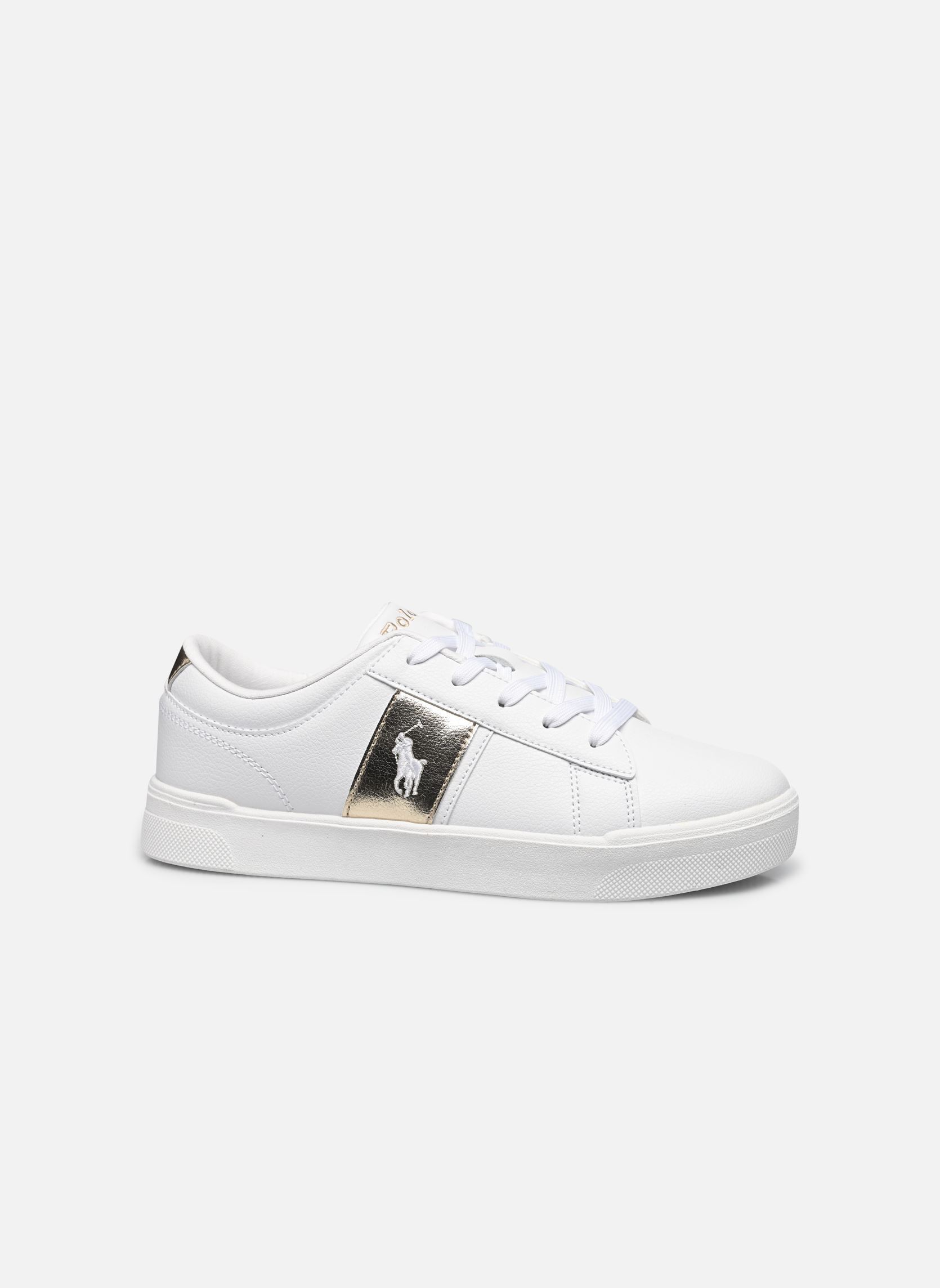 Baskets basses Frazier fille blanc Polo Ralph Lauren Baskets basses Frazier fille blanc J-'WHITE / GOLD TUMBLED