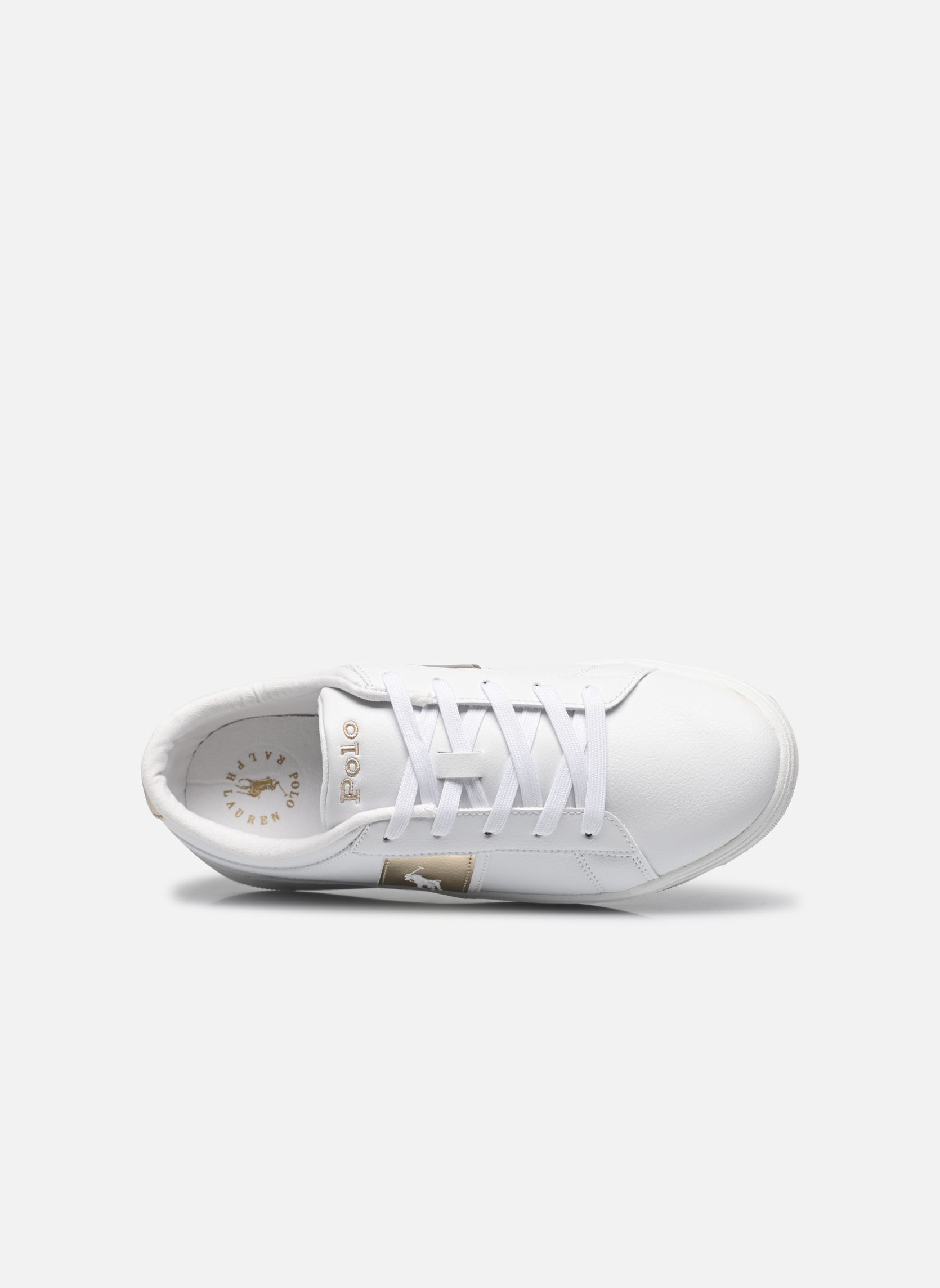 Baskets basses Frazier fille blanc Polo Ralph Lauren Baskets basses Frazier fille blanc J-'WHITE / GOLD TUMBLED