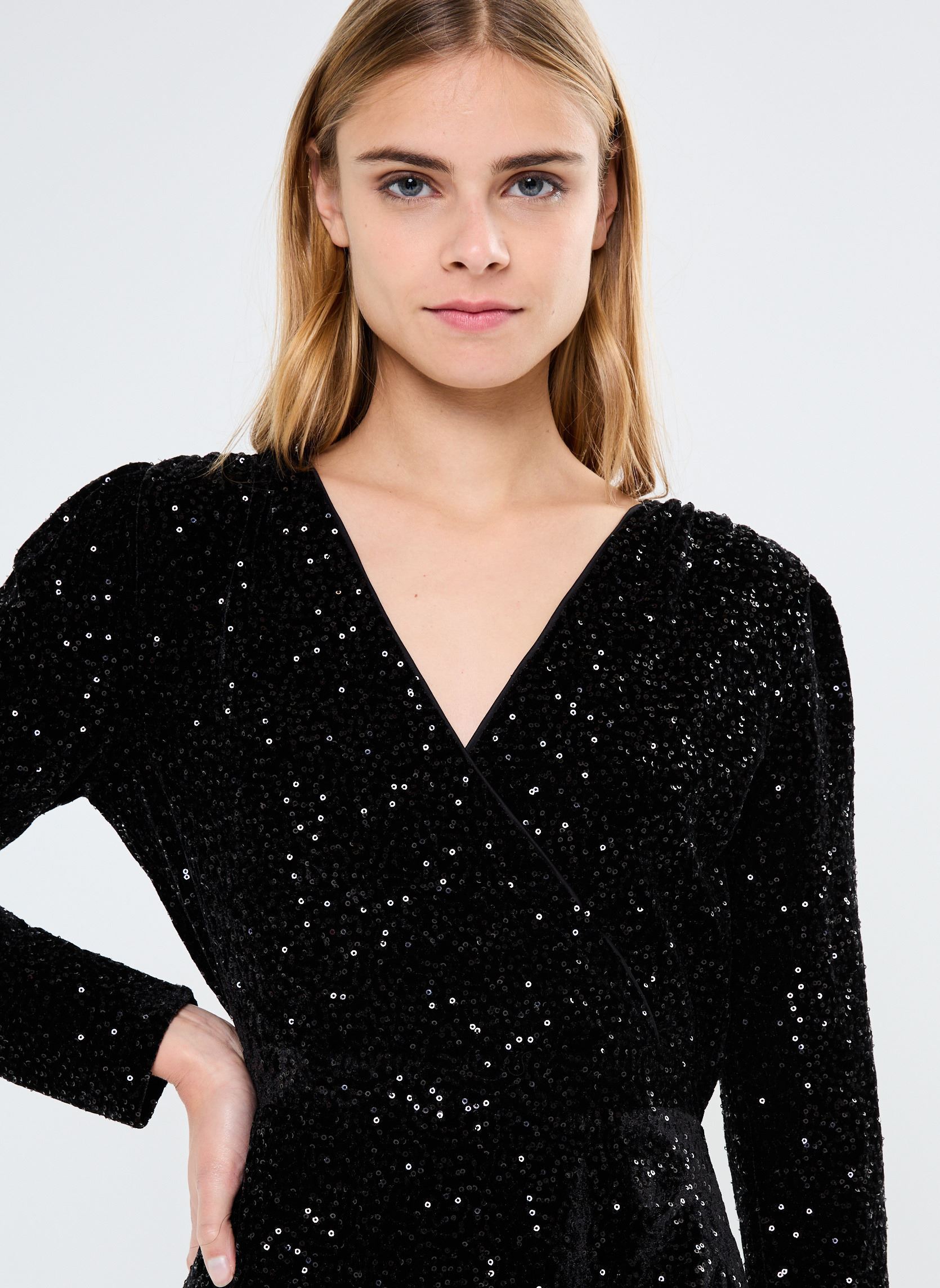 Abiti ROBBY-SEQUIN fête donna nero Georgia Rose Abiti ROBBY-SEQUIN fête donna nero BLACK BEAUTY