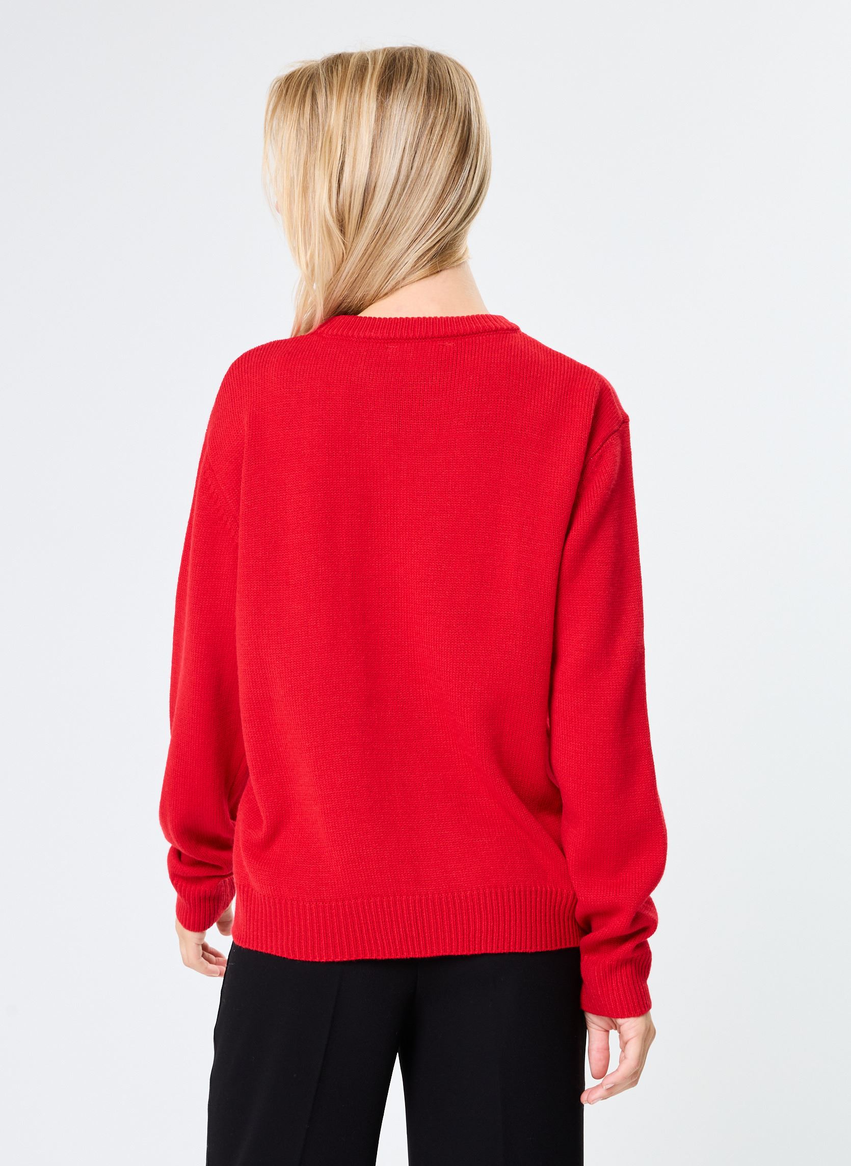 Pullover MESPINGOUINS noël damen rot MADE BY Pullover MESPINGOUINS noël damen rot ROUGE