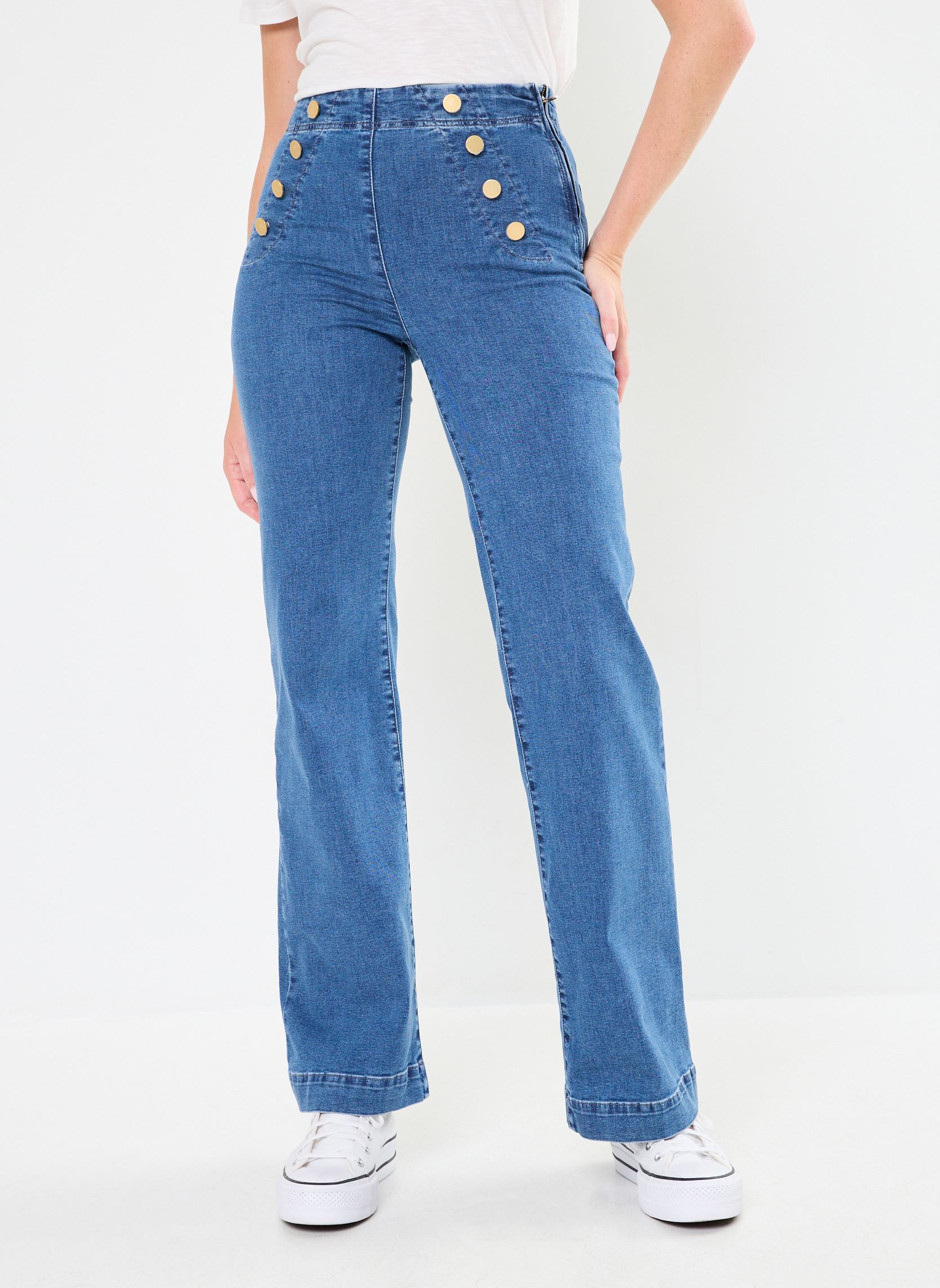 Flared jeans PRIMAROSA1 dames blauw Georgia Rose Flared jeans PRIMAROSA1 dames blauw DENIM STONE