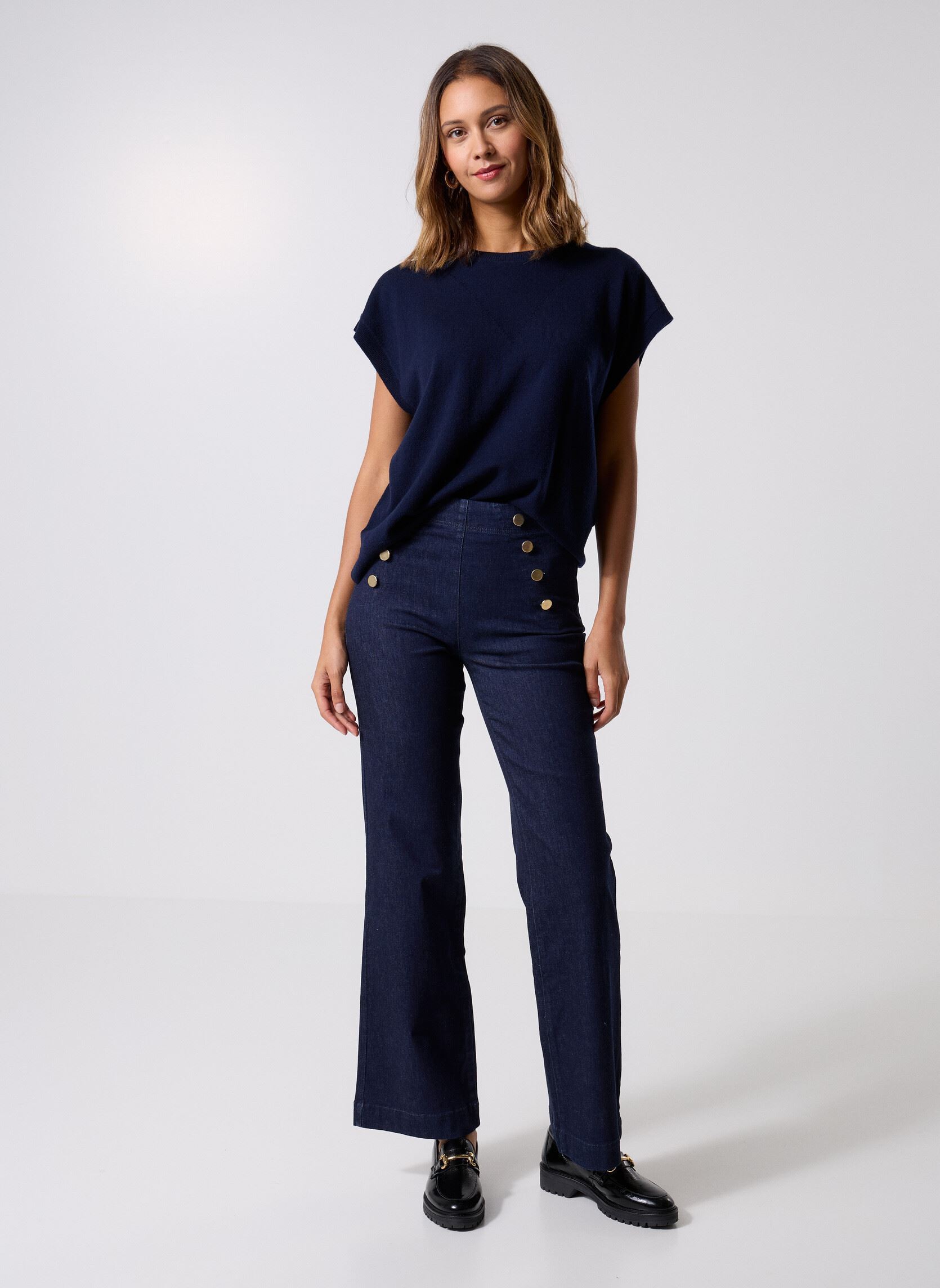 Flared Jeans PRIMAROSA1 damen blau Georgia Rose Flared Jeans PRIMAROSA1 damen blau BRUT RINSE