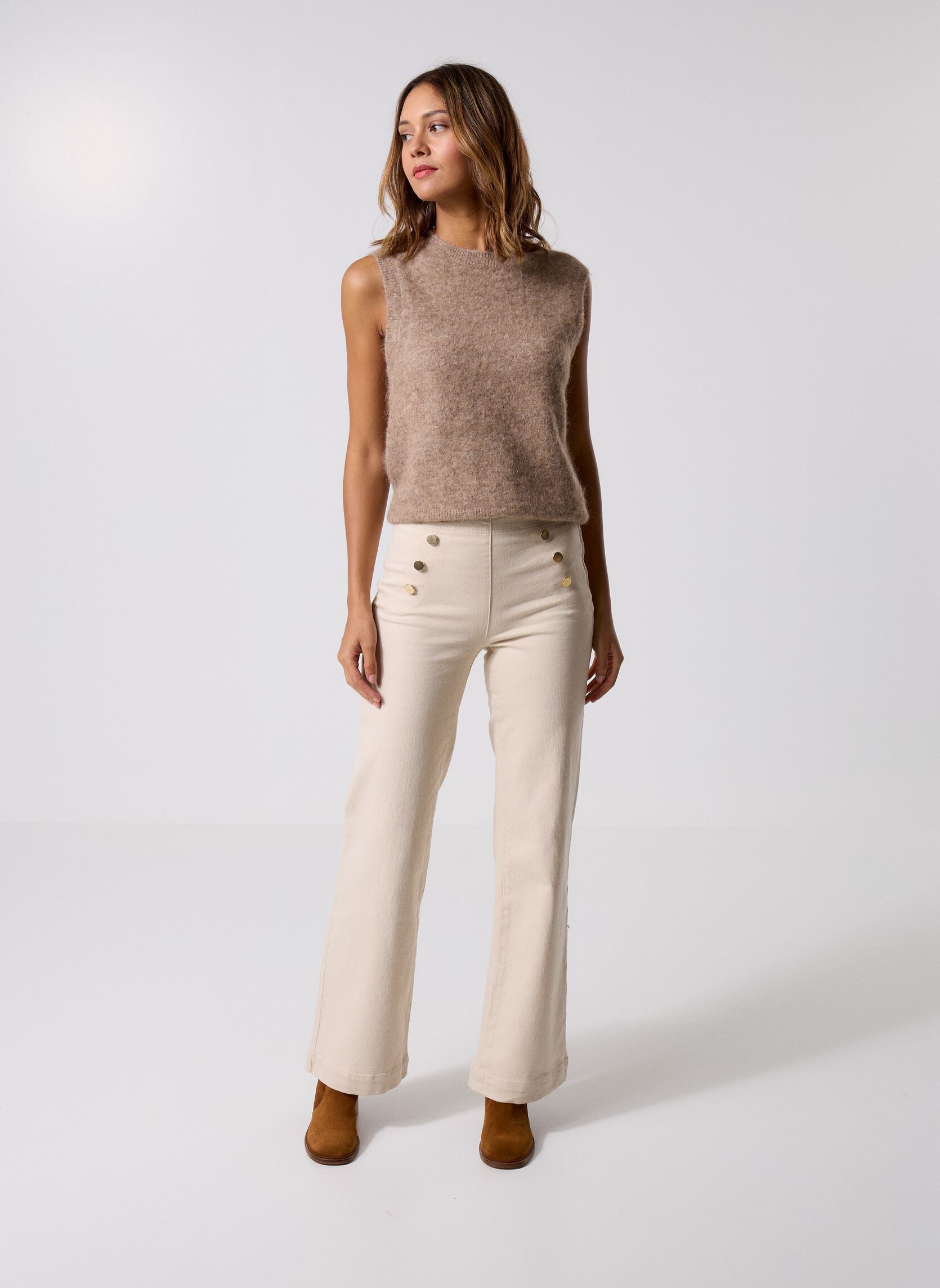Flared jeans PRIMAROSA1 dames wit Georgia Rose Flared jeans PRIMAROSA1 dames wit DENIM OFF WHITE