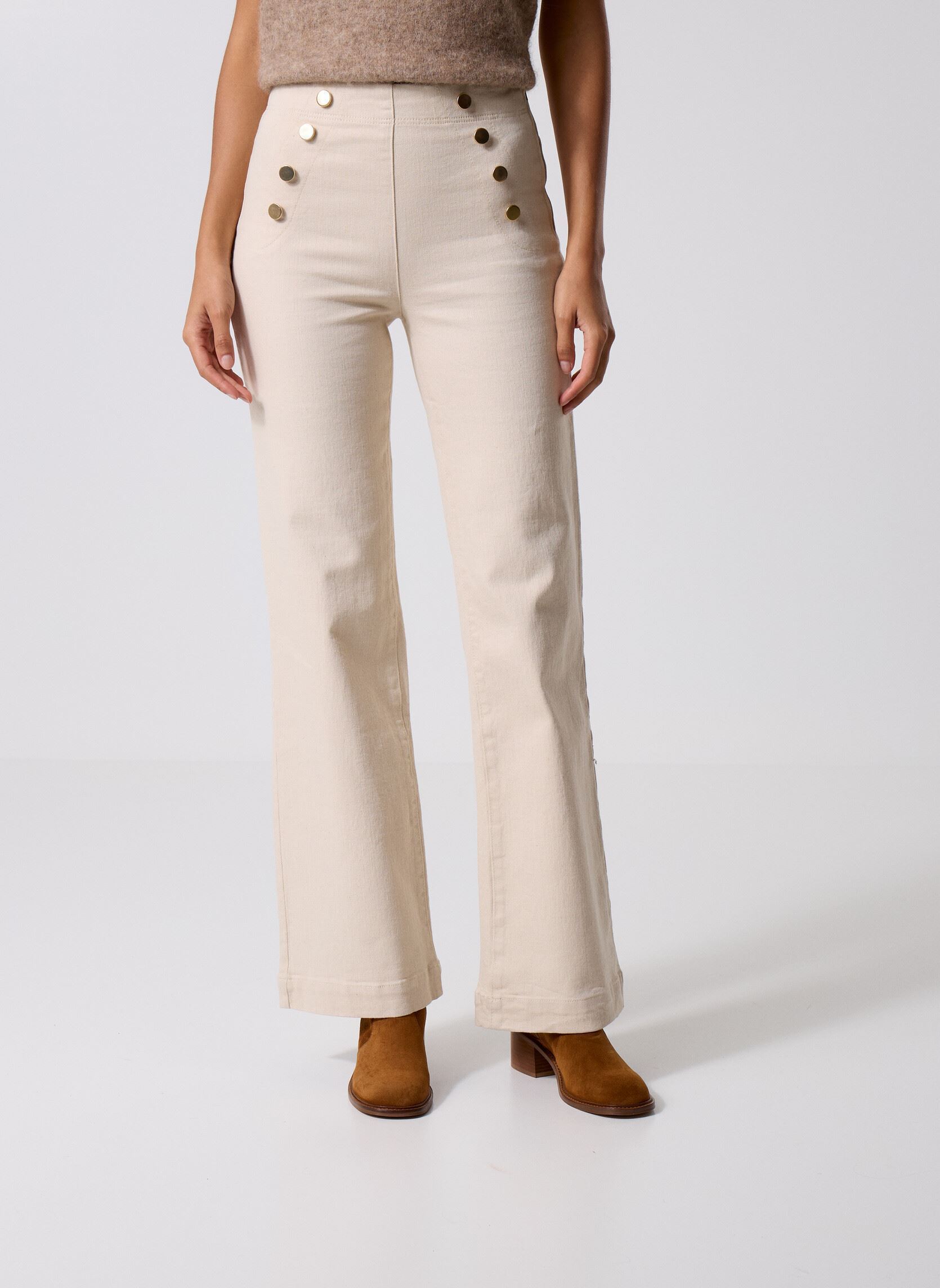 Flared jeans PRIMAROSA1 dames wit Georgia Rose Flared jeans PRIMAROSA1 dames wit DENIM OFF WHITE