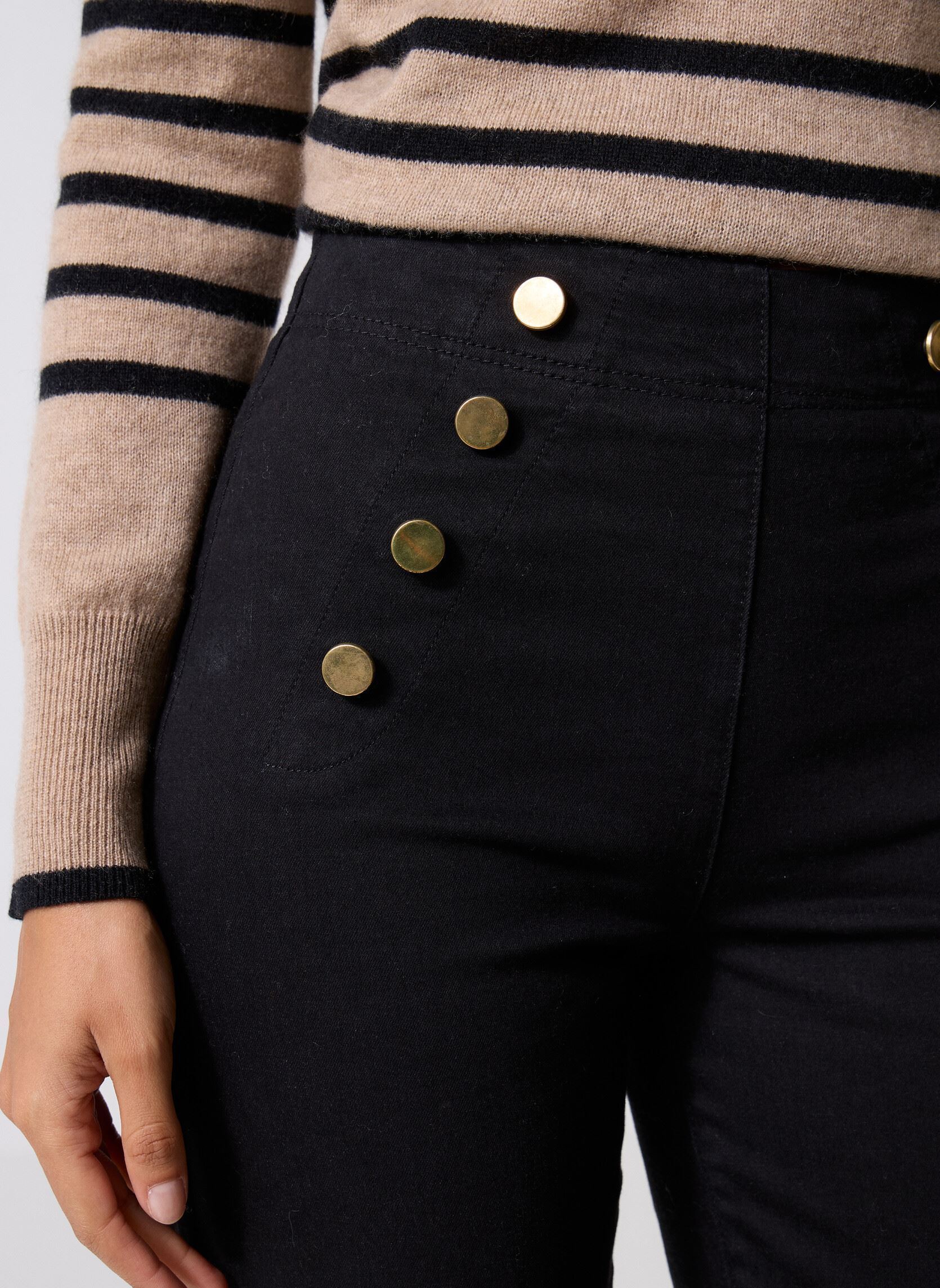 Flared Jeans PRIMAROSA1 damen schwarz Georgia Rose Flared Jeans PRIMAROSA1 damen schwarz DENIM BLACK