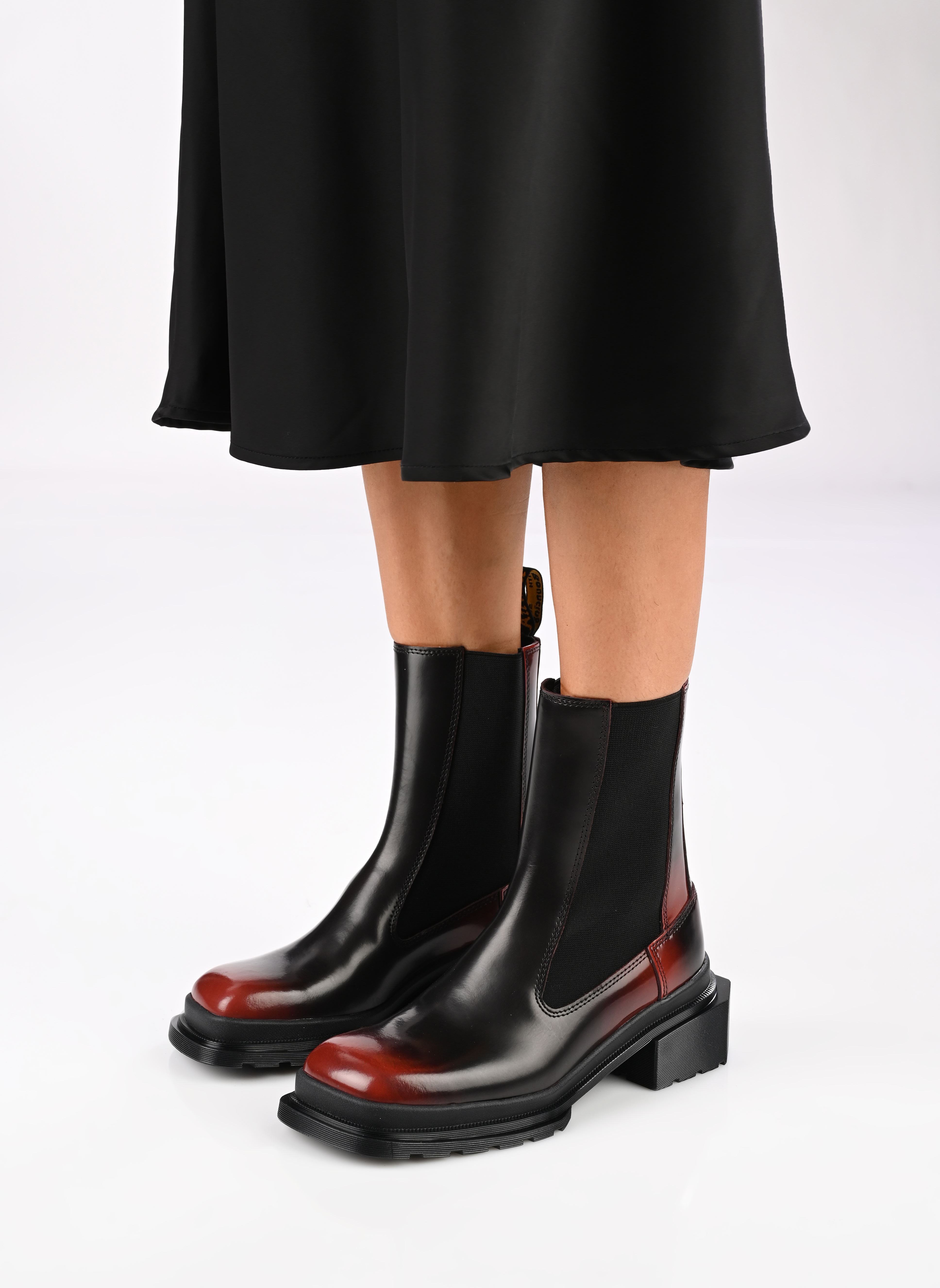 Niedrige Ankle Boots Maybole Chelsea damen bordeaux Dr. Martens Niedrige Ankle Boots Maybole Chelsea damen bordeaux BLACK CHERRY RED ARCADIA
