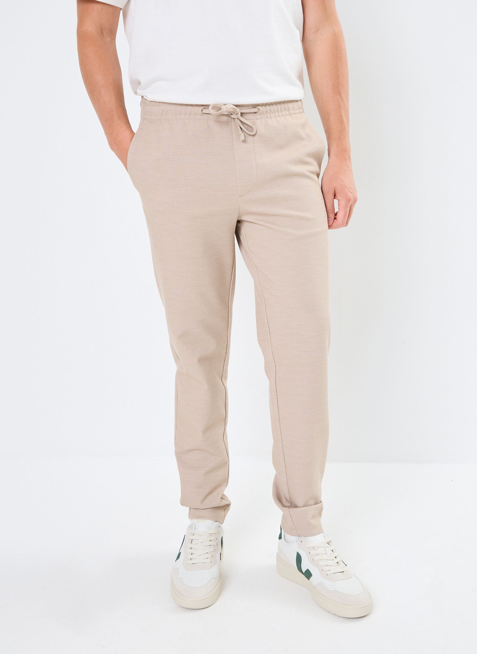Pantalons chino PORSMOUTH homme beige Marvin&Co Pantalons chino PORSMOUTH homme beige WHITE PEPPER