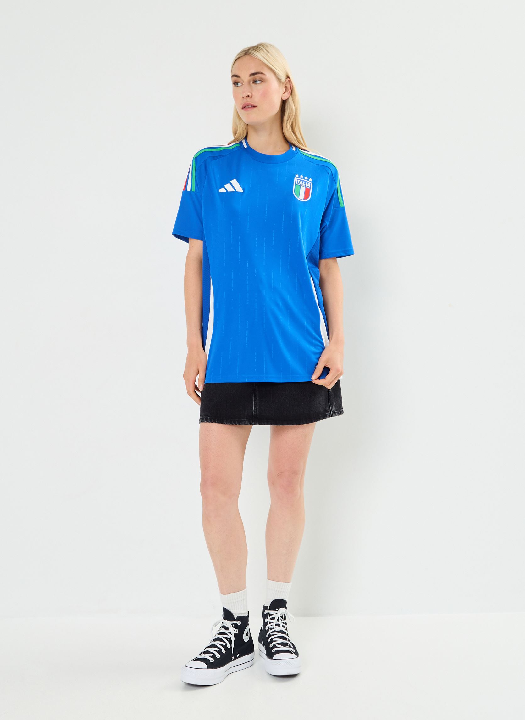 Tee-shirts manches courtes Maillot de foot Italie FIGC H JSY W - Un femme bleu adidas sportswear Tee-shirts manches courtes Maillot de foot Italie FIGC H JSY W - Un femme bleu BLEU