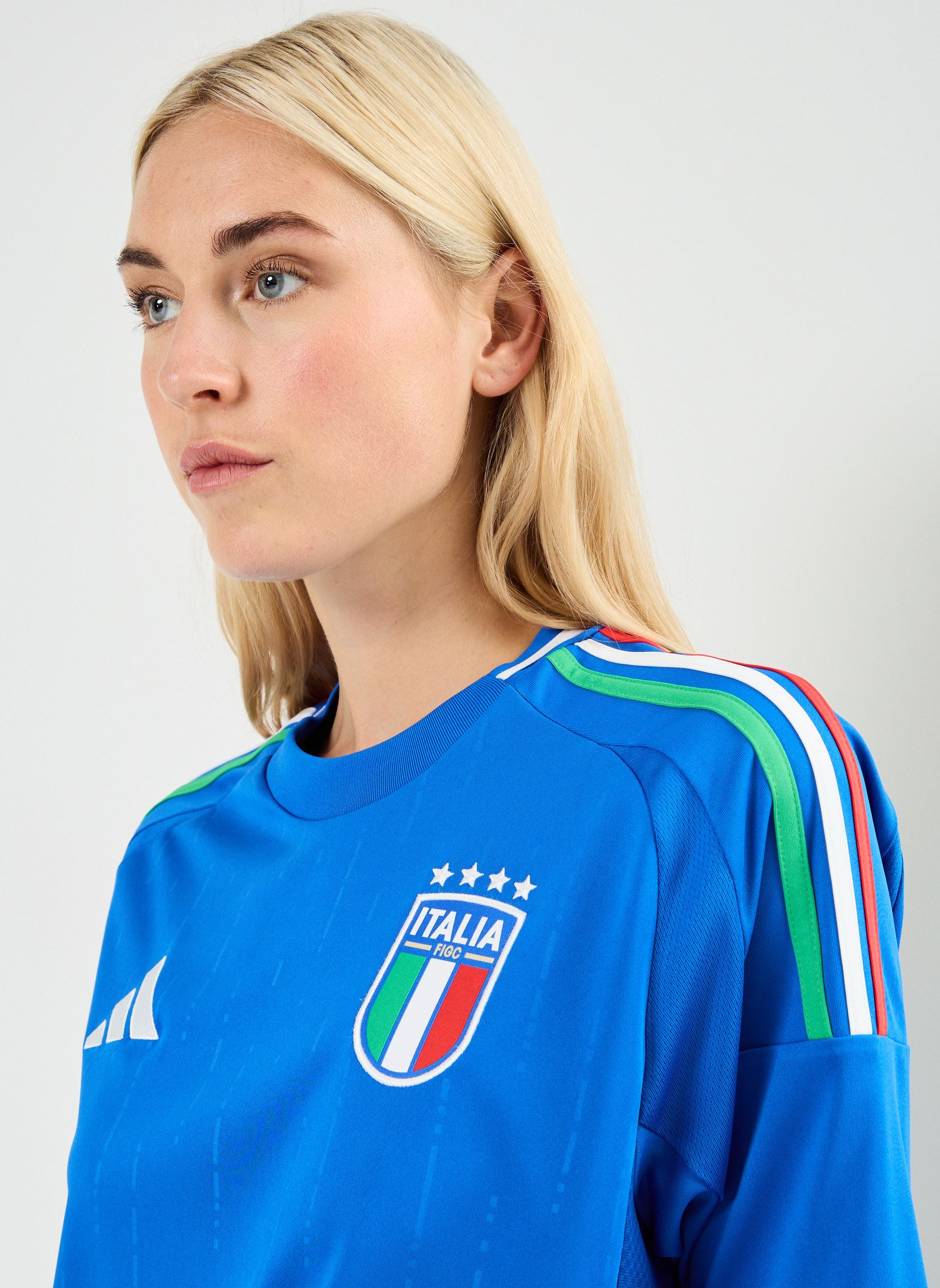 Tee-shirts manches courtes Maillot de foot Italie FIGC H JSY W - Un femme bleu adidas sportswear Tee-shirts manches courtes Maillot de foot Italie FIGC H JSY W - Un femme bleu BLEU