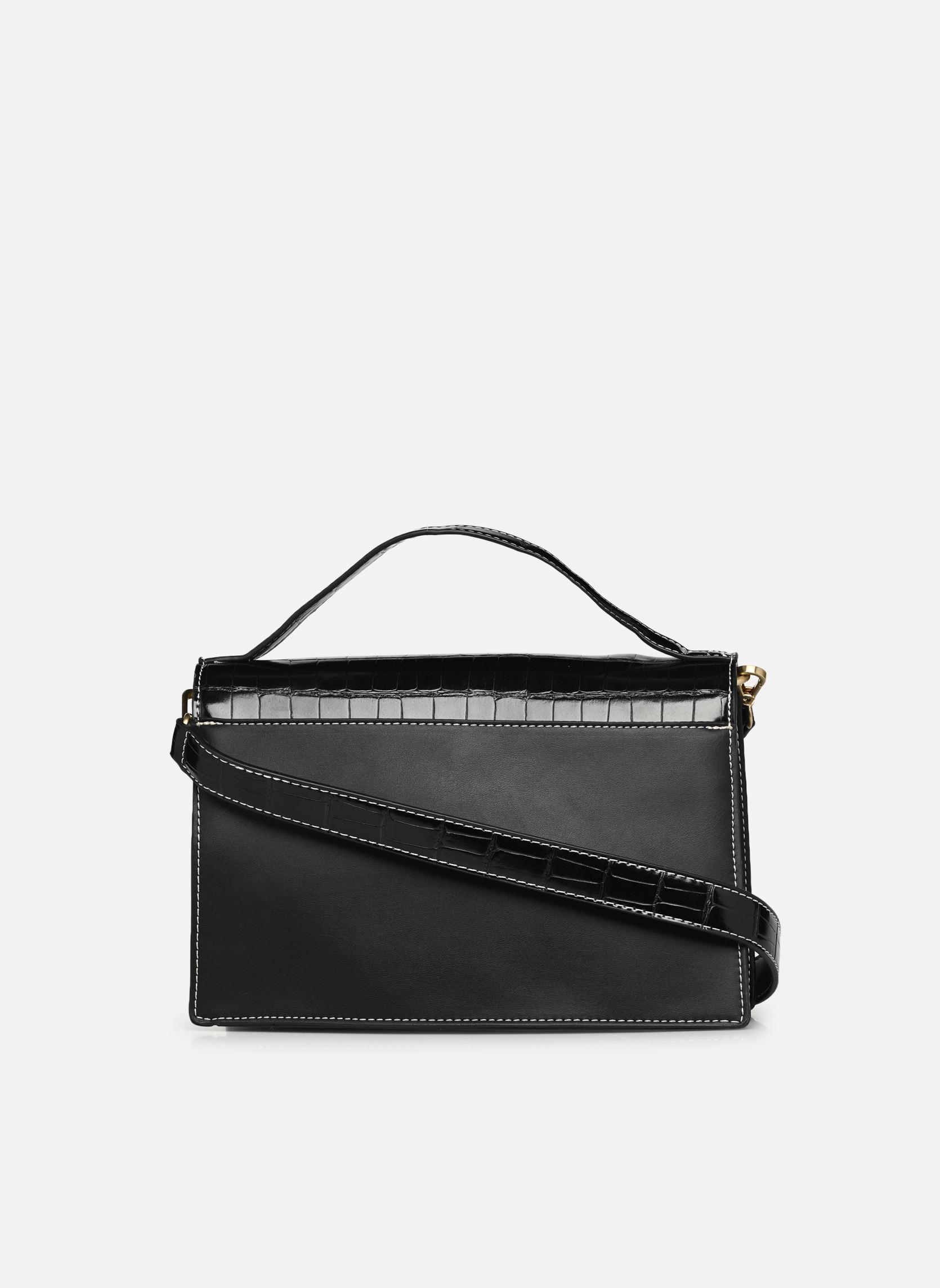 Schoudertassen Sac croco bandoulière BACRO dames zwart MADE BY Schoudertassen Sac croco bandoulière BACRO dames zwart NOIR