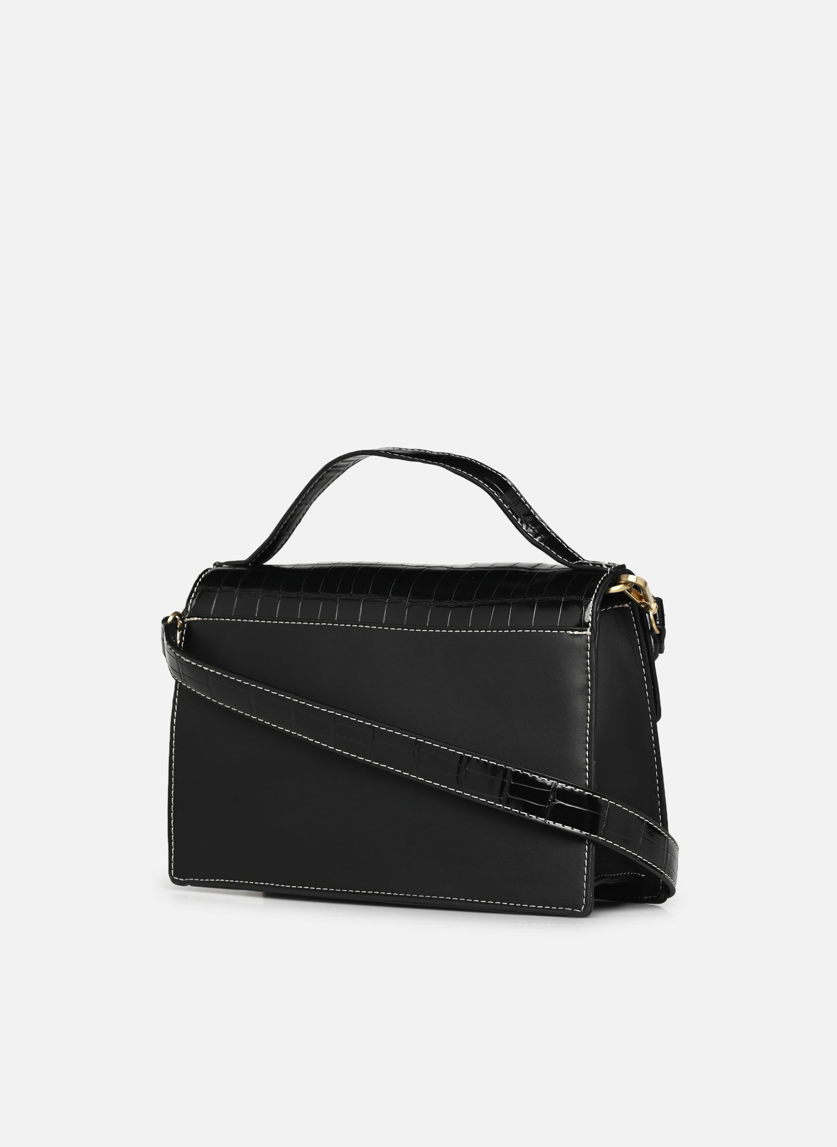 Schoudertassen Sac croco bandoulière BACRO dames zwart MADE BY Schoudertassen Sac croco bandoulière BACRO dames zwart NOIR