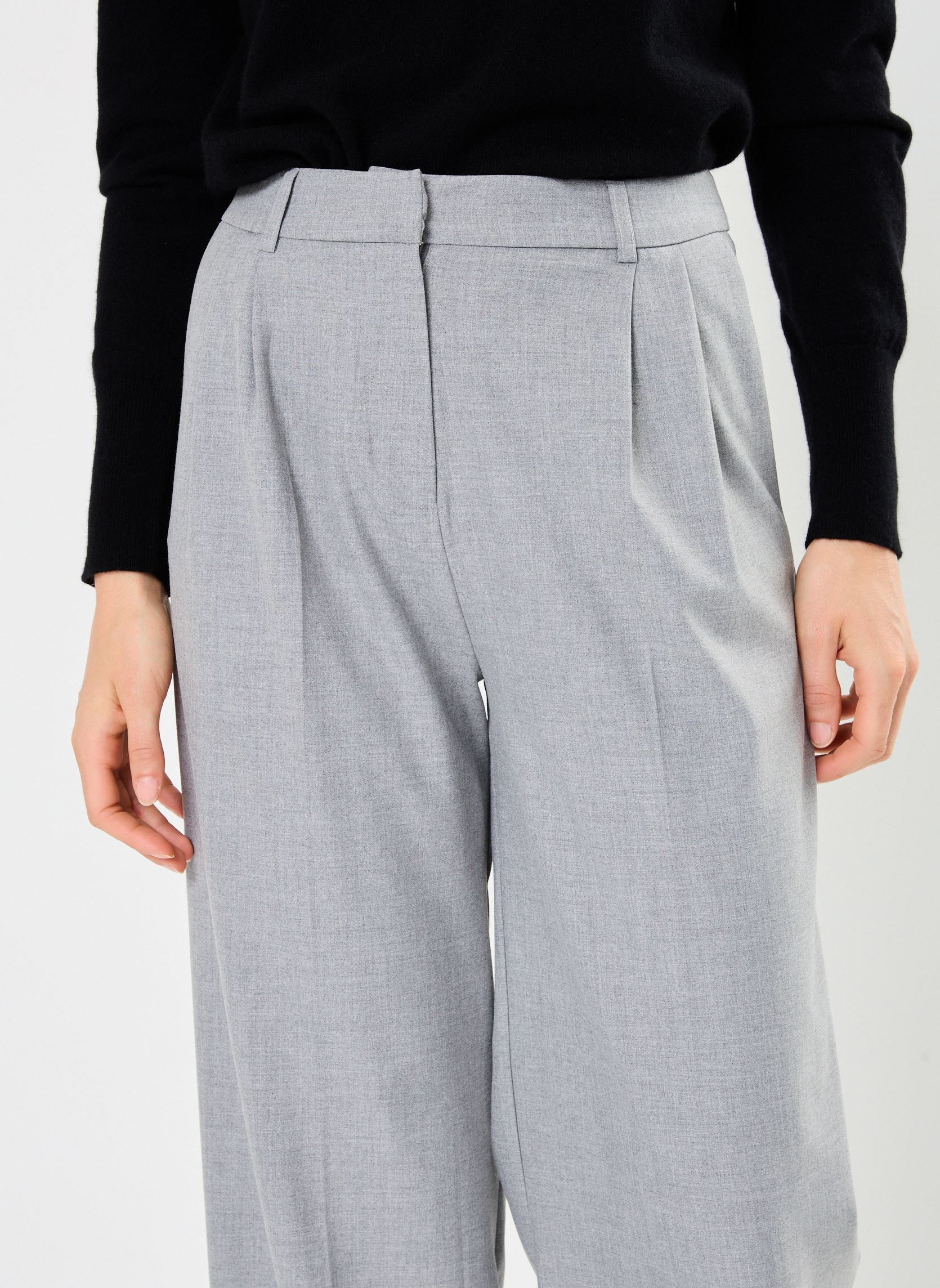 Pantalons larges PFLANNA tall femme gris Georgia Rose Pantalons larges PFLANNA tall femme gris GRIS CLAIR