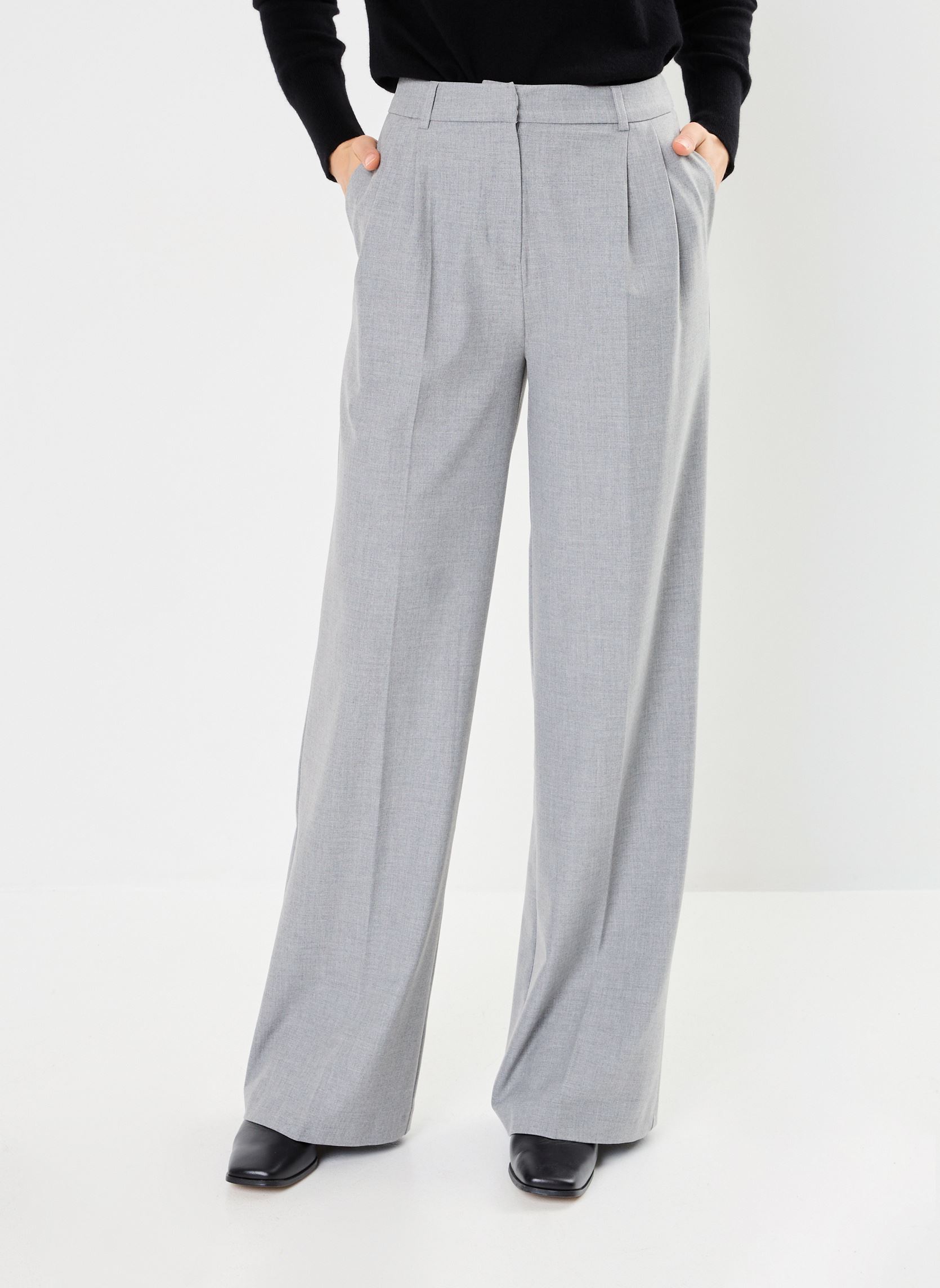 Pantalons larges PFLANNA tall femme gris Georgia Rose Pantalons larges PFLANNA tall femme gris GRIS CLAIR
