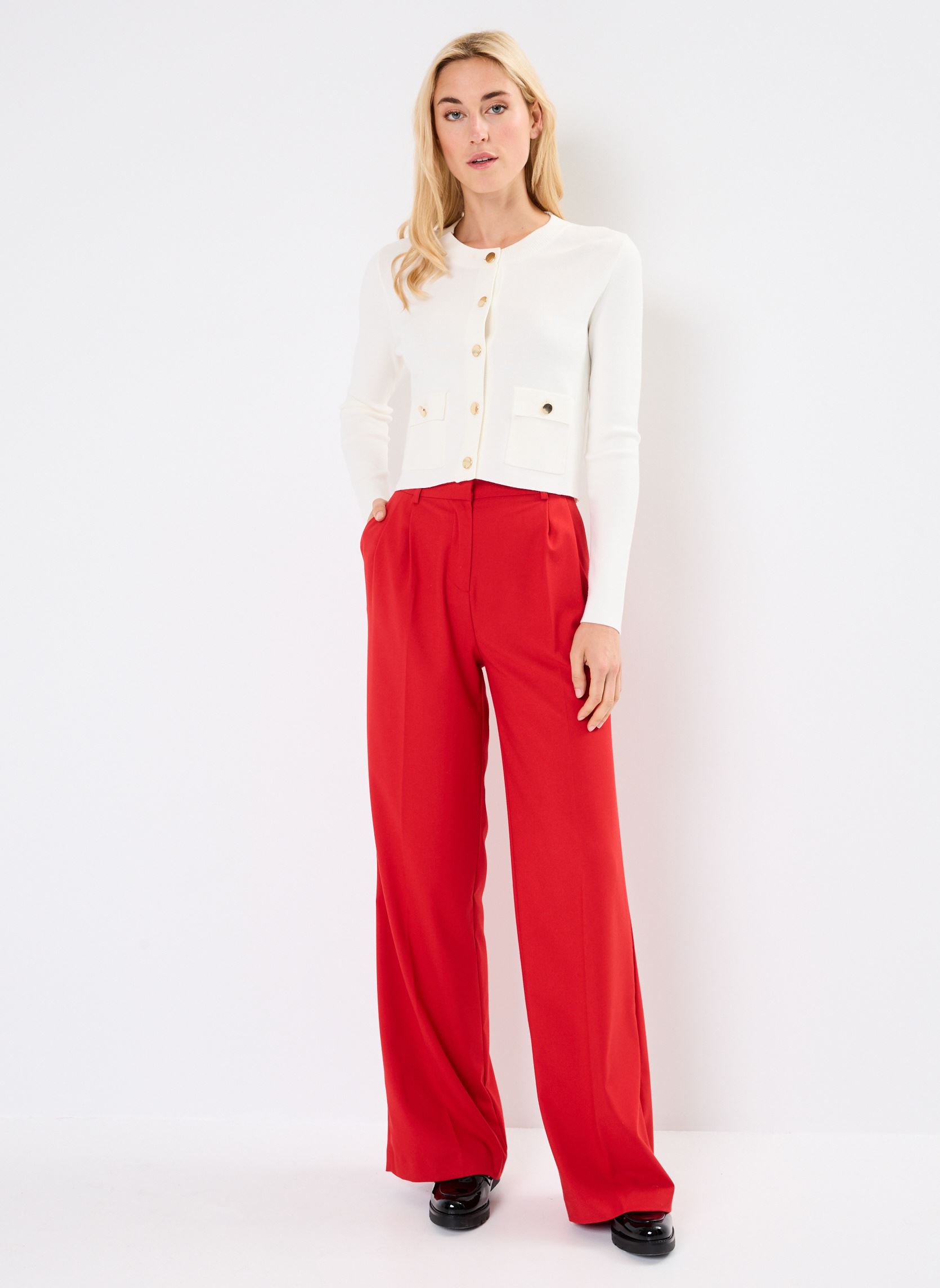 Weite Hosen PFLANNA tall damen rot Georgia Rose Weite Hosen PFLANNA tall damen rot ROUGE