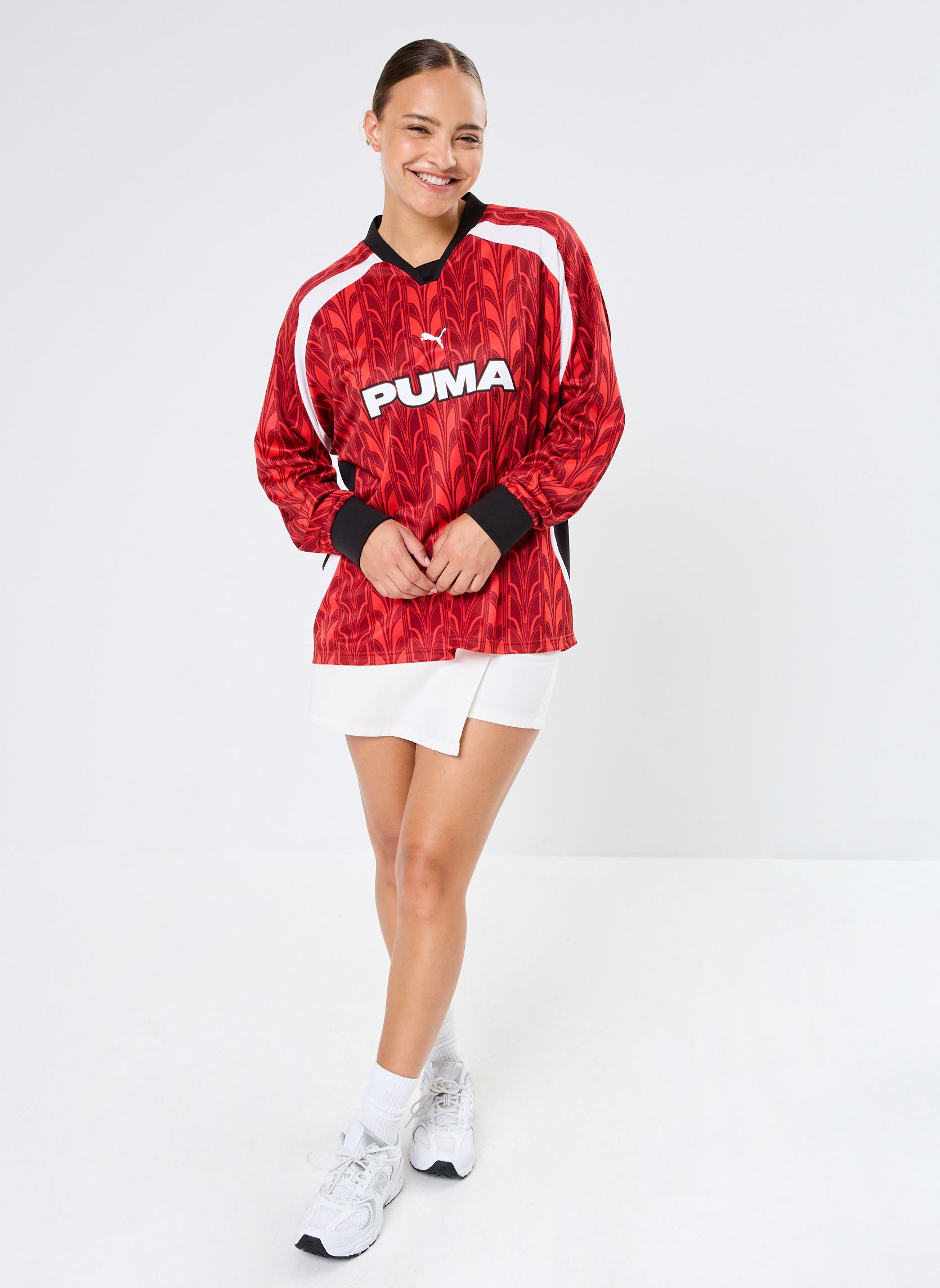 Langarm-T-Shirts Maillot de foot M FOOTBALL JSY LS W - Un damen rot Puma Langarm-T-Shirts Maillot de foot M FOOTBALL JSY LS W - Un damen rot INTENSE RED-AOP