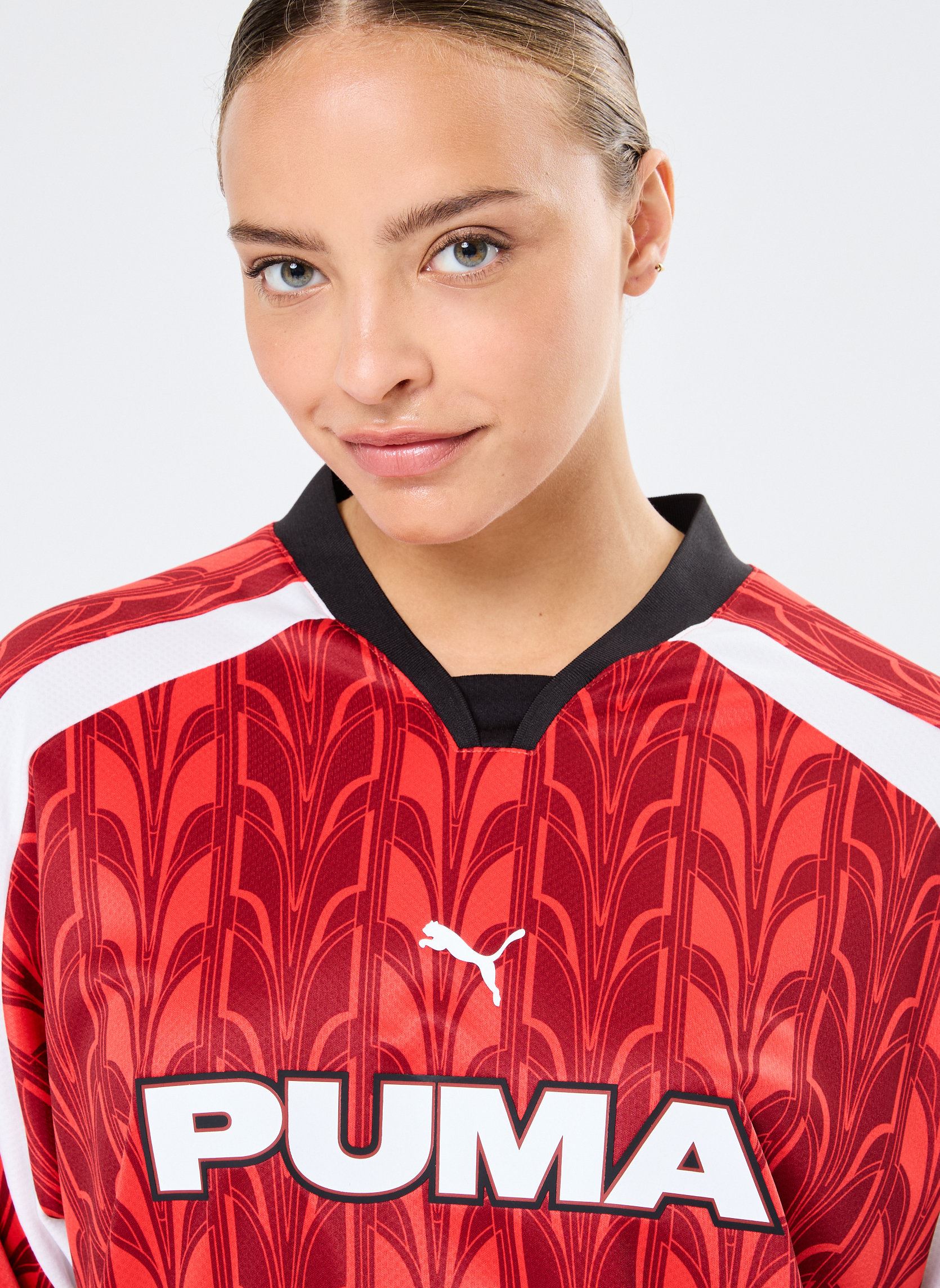 Langarm-T-Shirts Maillot de foot M FOOTBALL JSY LS W - Un damen rot Puma Langarm-T-Shirts Maillot de foot M FOOTBALL JSY LS W - Un damen rot INTENSE RED-AOP
