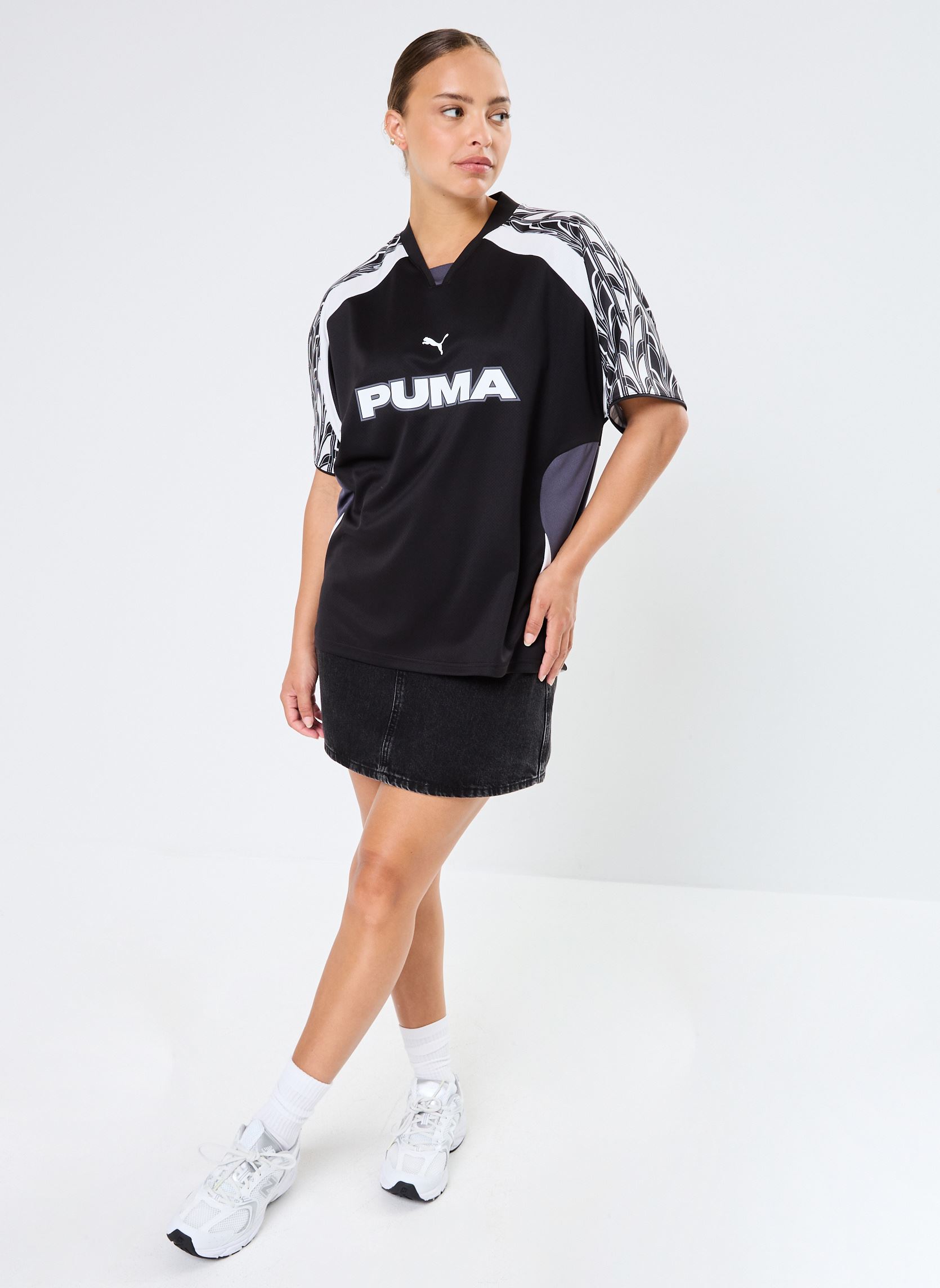 Kurzarm-T-Shirts Maillot de foot M FOOTBALL JSY W - Unise damen schwarz Puma Kurzarm-T-Shirts Maillot de foot M FOOTBALL JSY W - Unise damen schwarz PUMA BLACK-GALACTIC GRAY